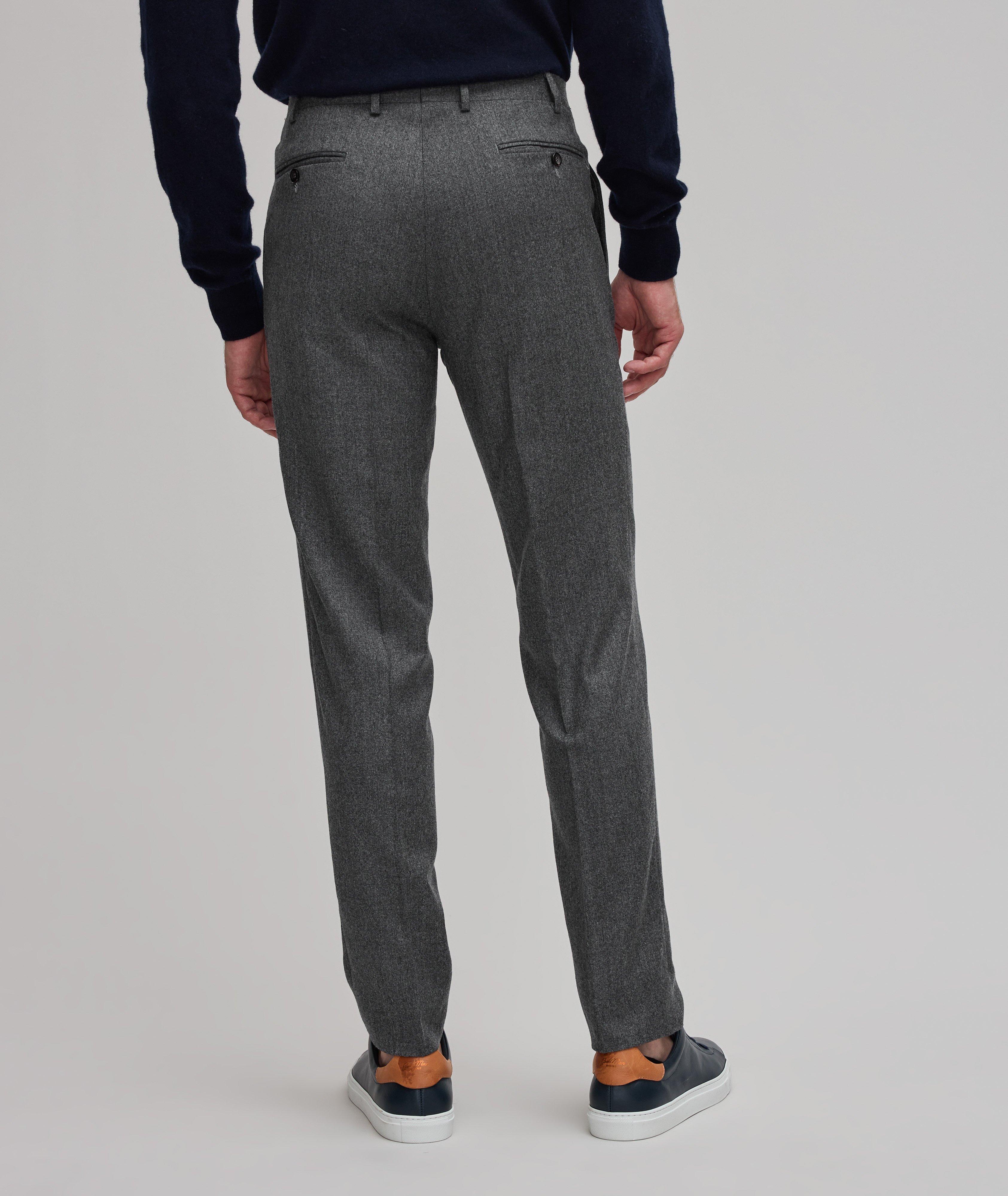 Kei Stretch-Wool Flannel Dress Pants