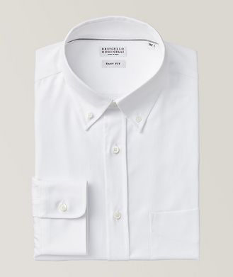 Brunello Cucinelli Button-Down Cotton Twill Shirt