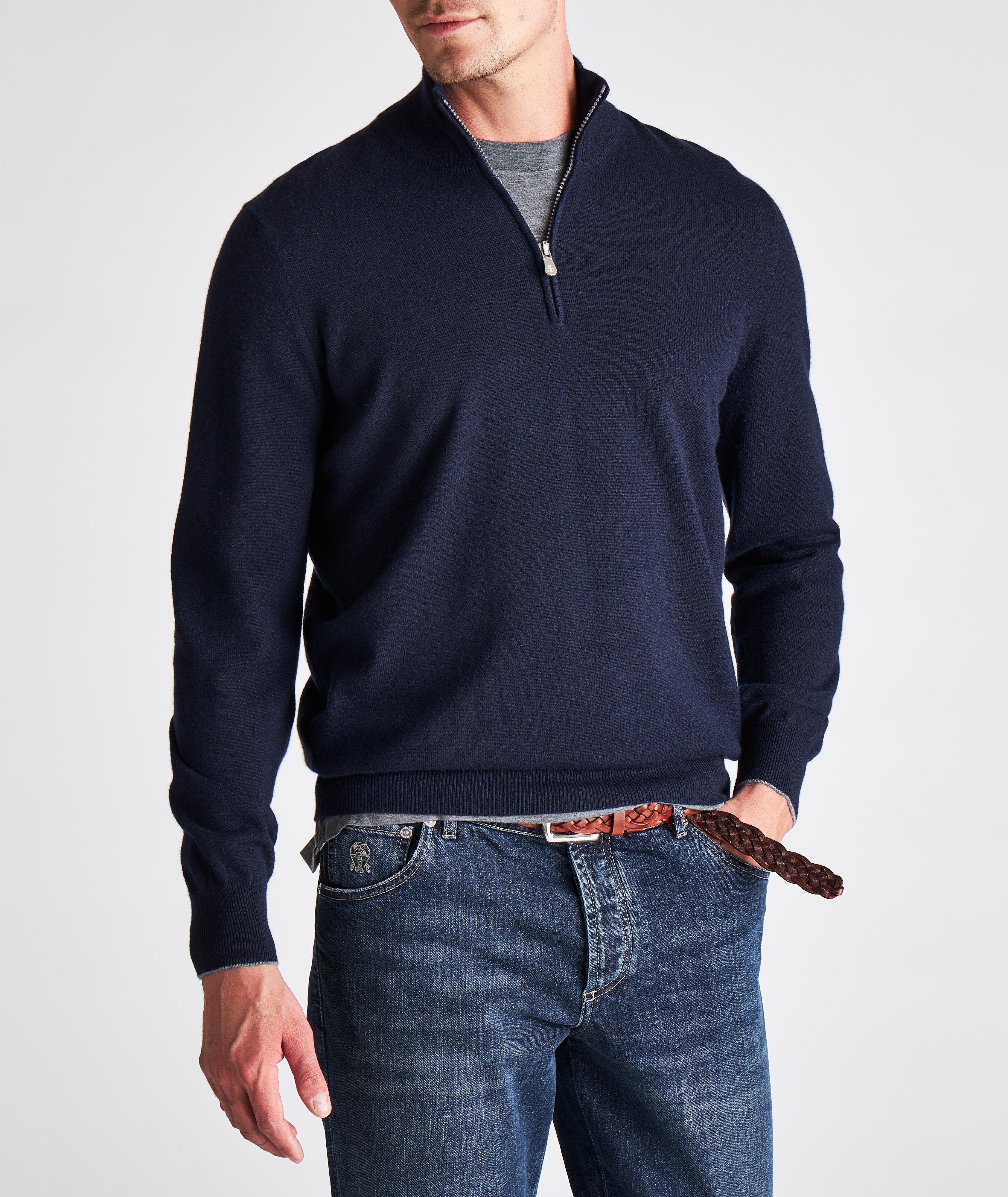 Quarter-Zip Cashmere Sweater image 1