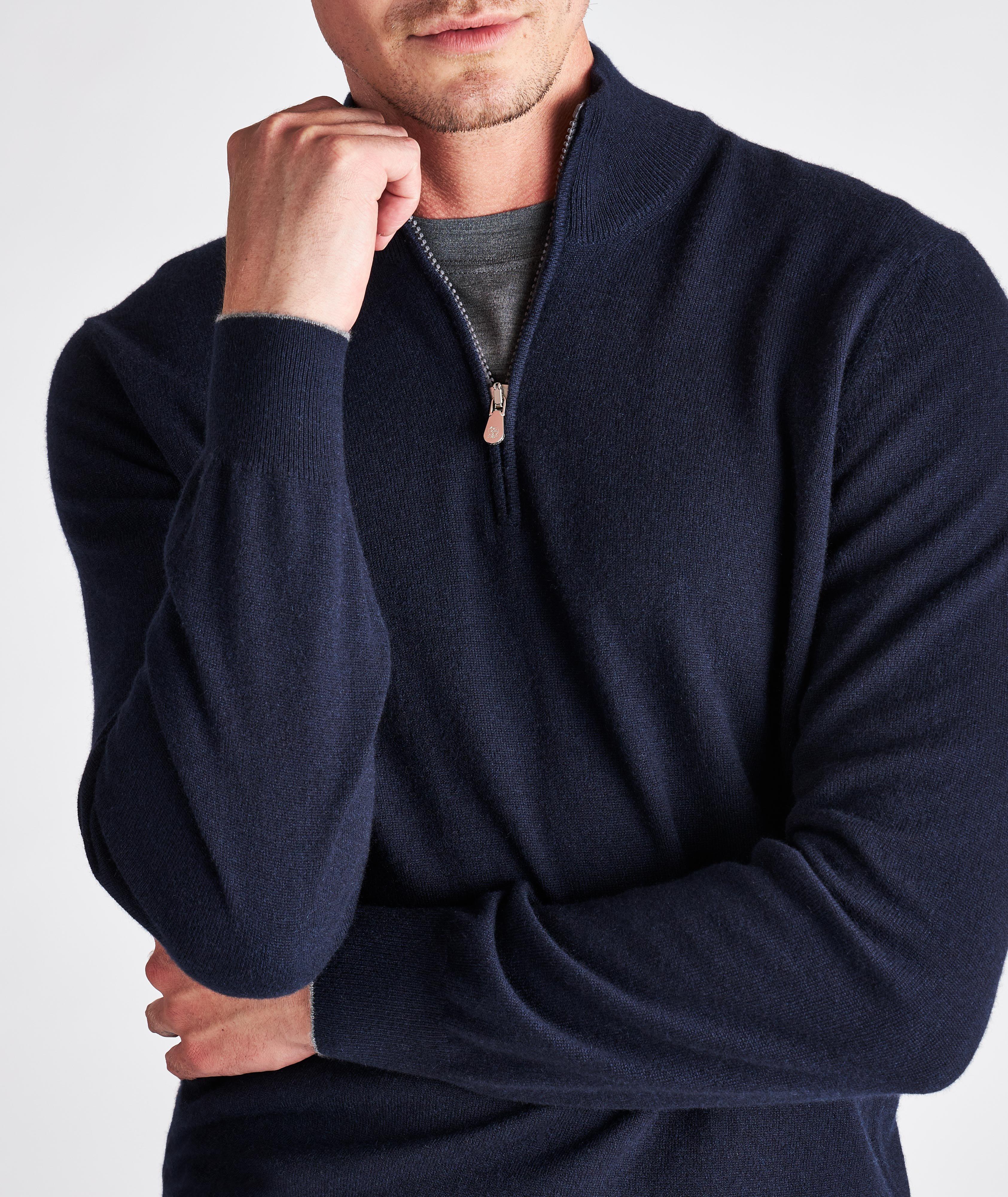 Men's Texture Half Zip Sweater