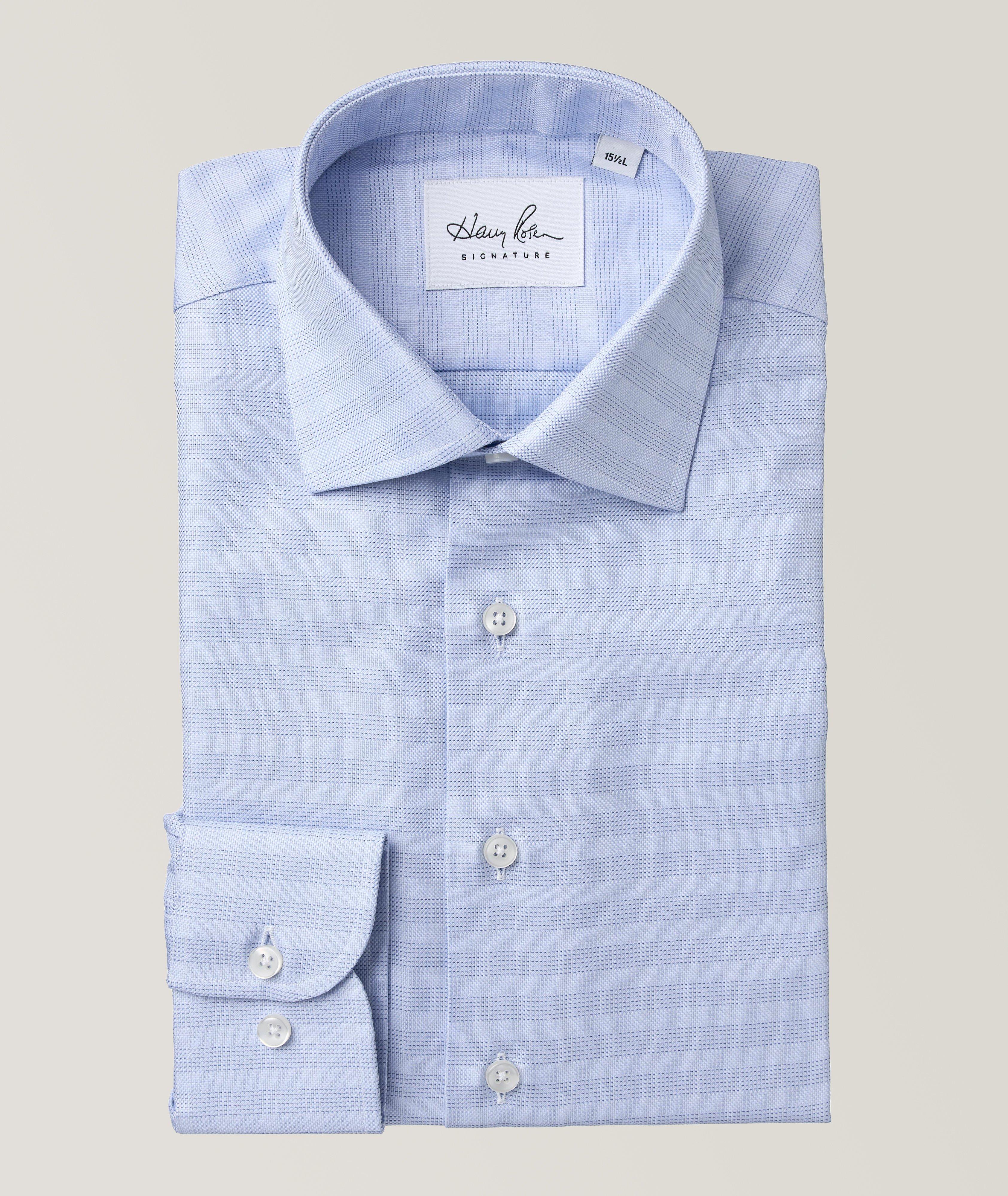 Contemporary-Fit Textured Twill Cotton Dress Shirt image 0