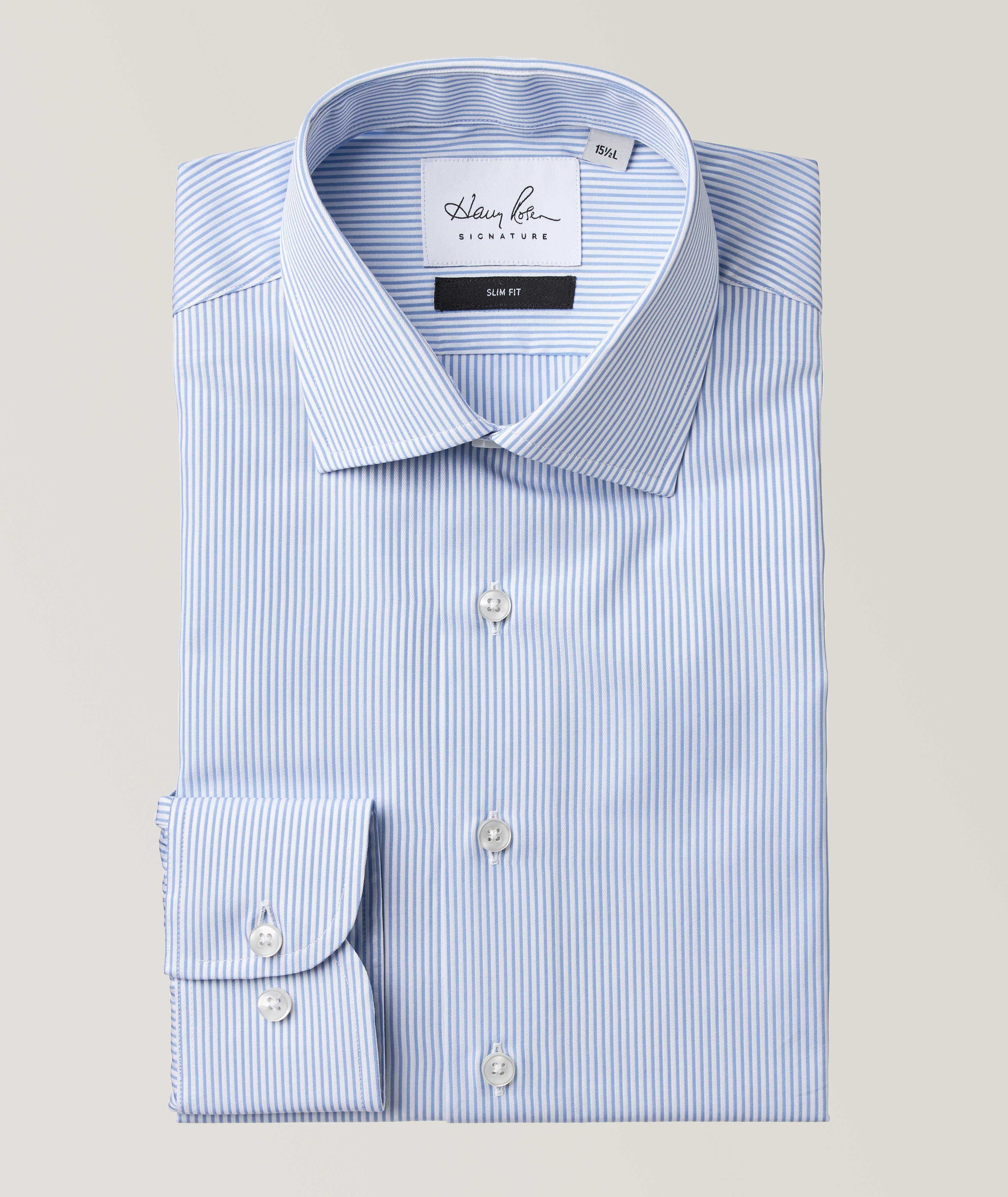 Slim-Fit Bengal Stripe Cotton Dress Shirt image 0