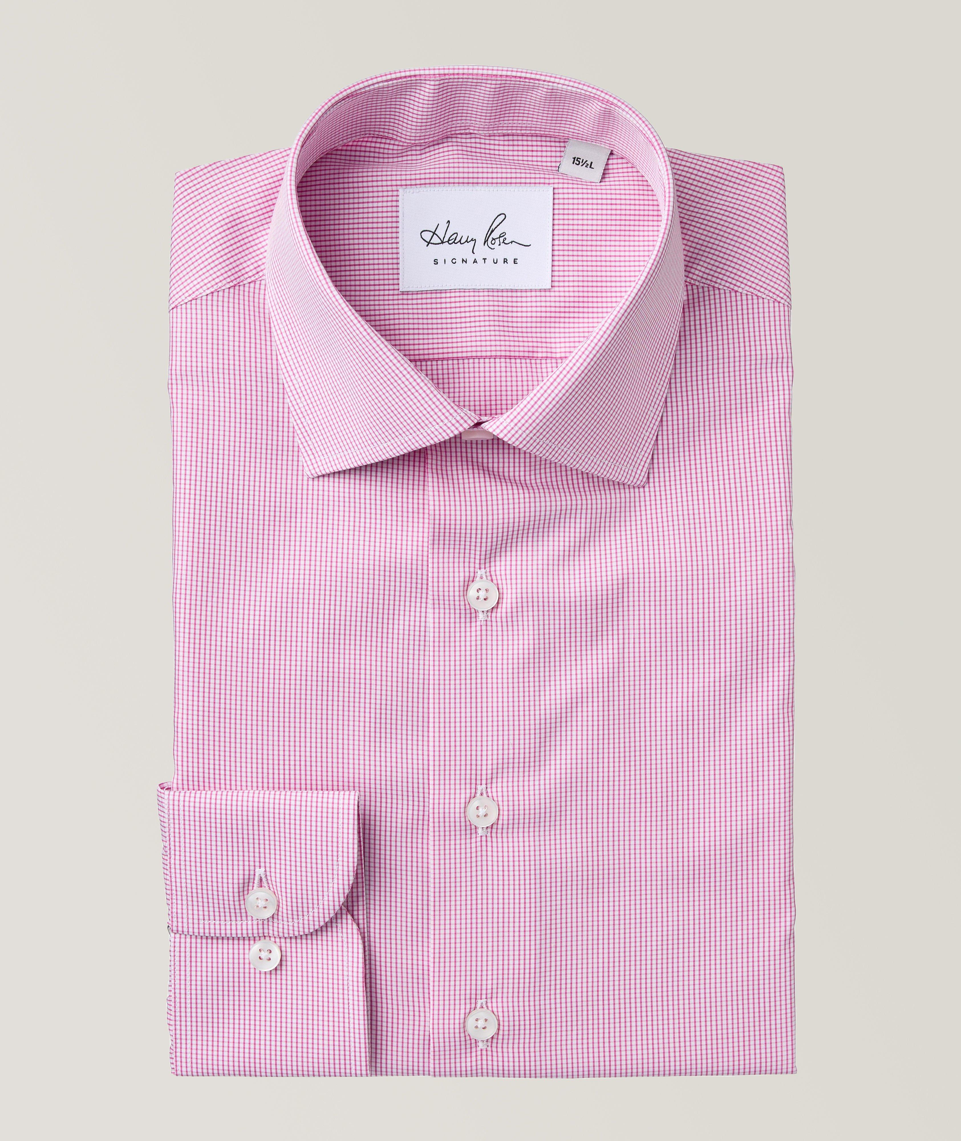 Contemporary-Fit Gingham Print Cotton Dress Shirt image 0