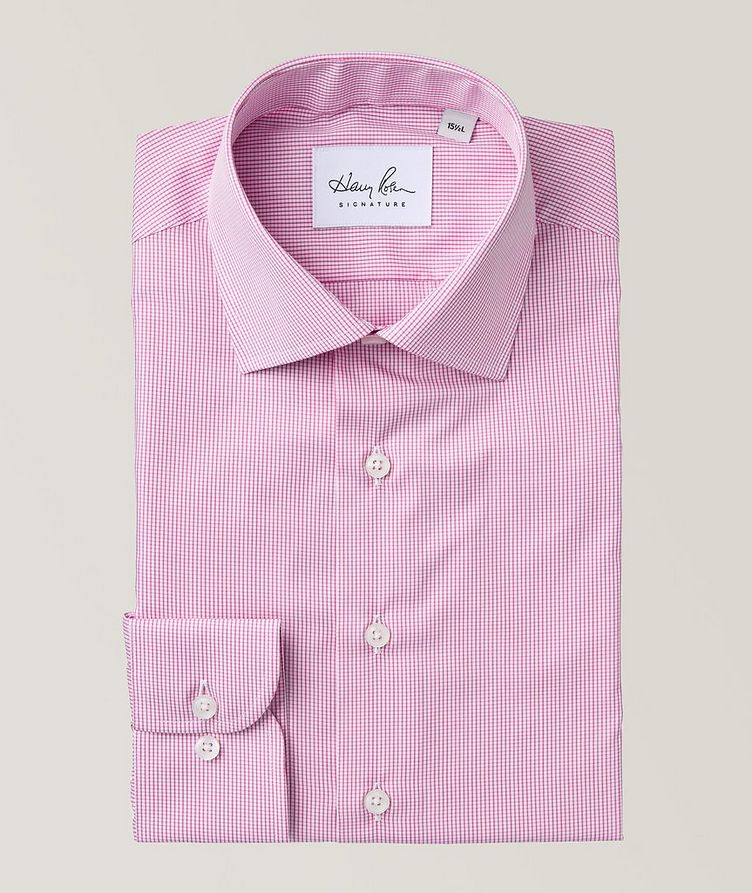Contemporary Fit Gingham-Printed Cotton Dress Shirt image 0