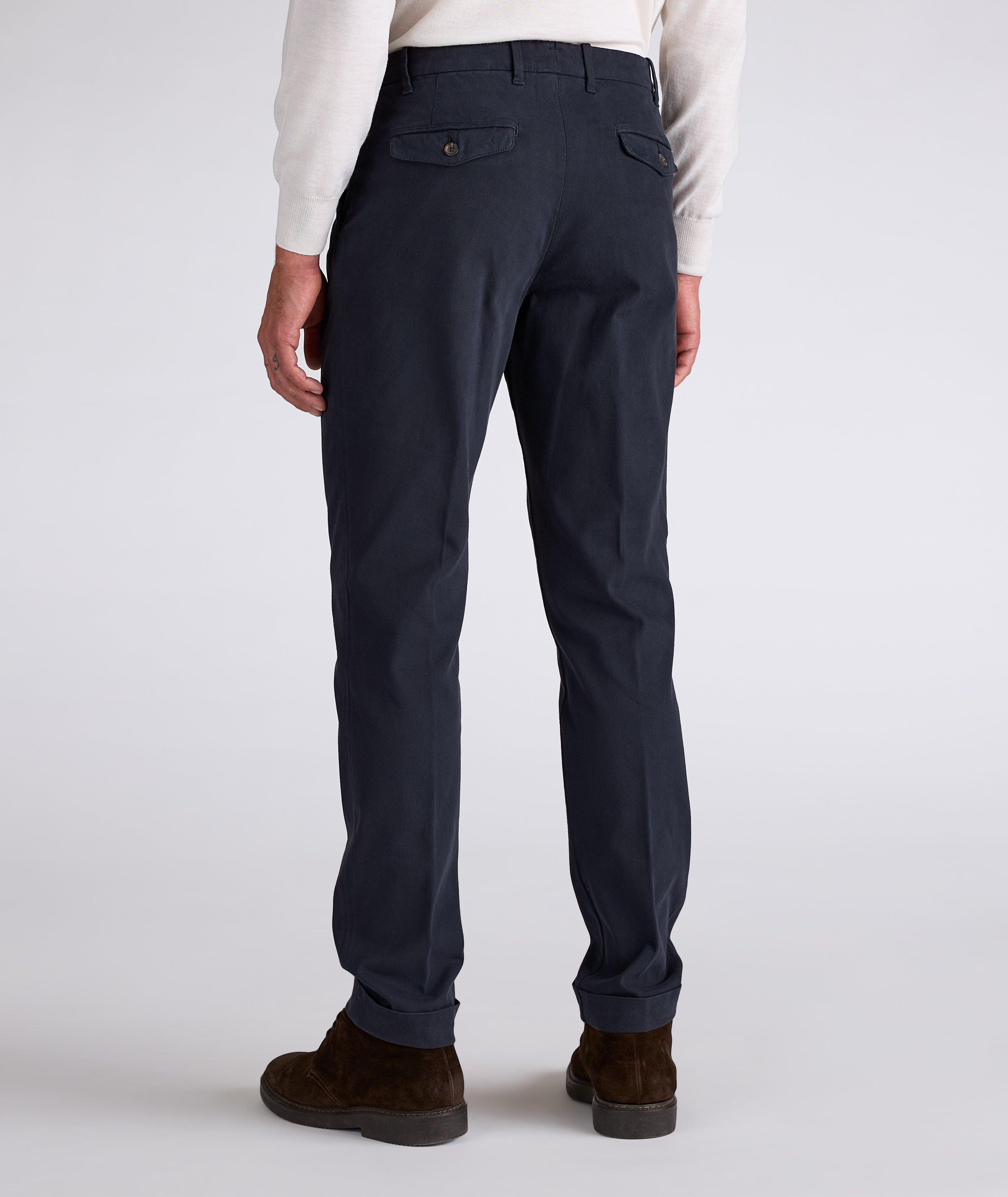 Pleated Cuffed Cotton-Lyocell Chino Pants image 2