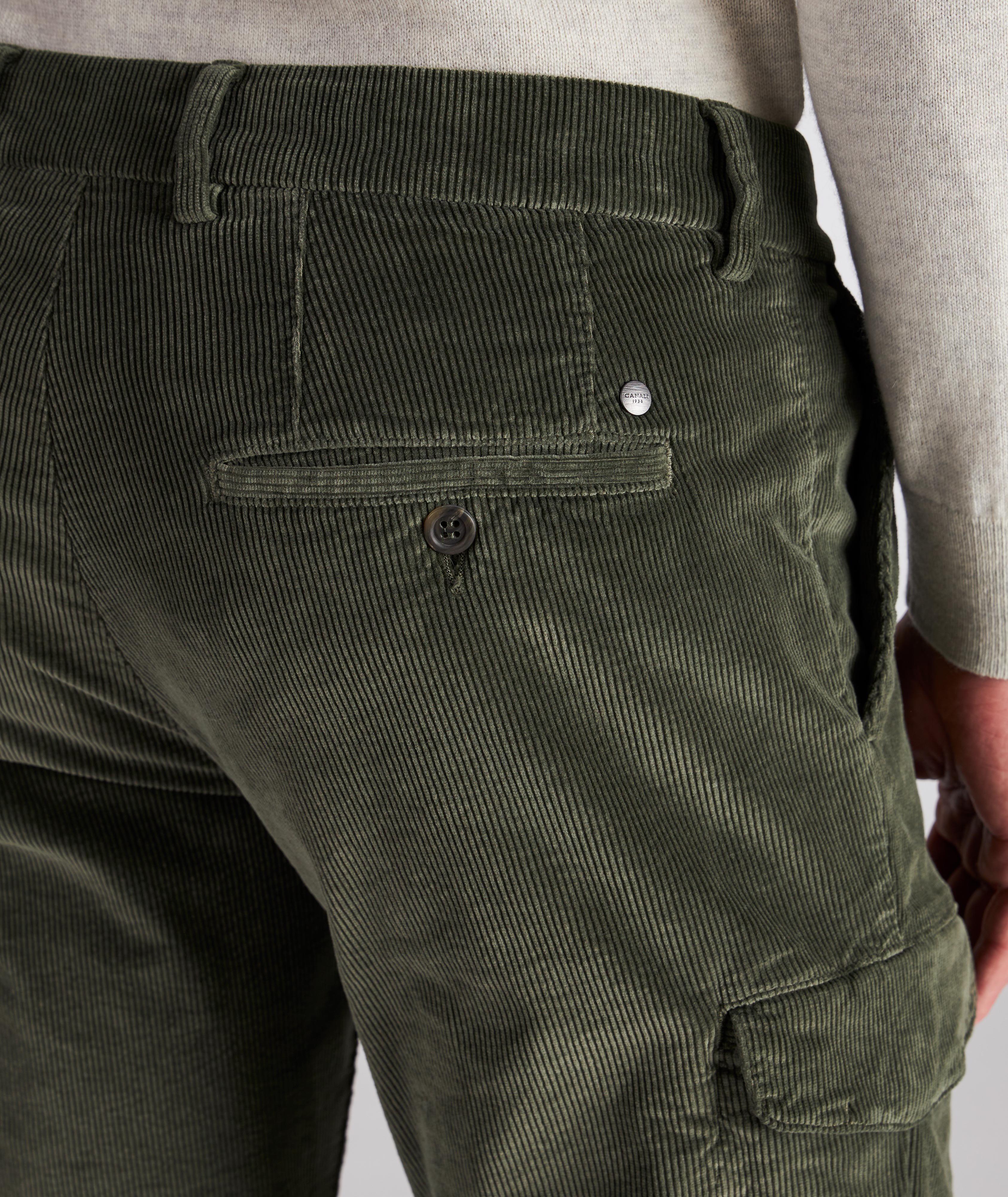 Corduroy Cargo Stretch-Cotton Cuffed Pants image 4