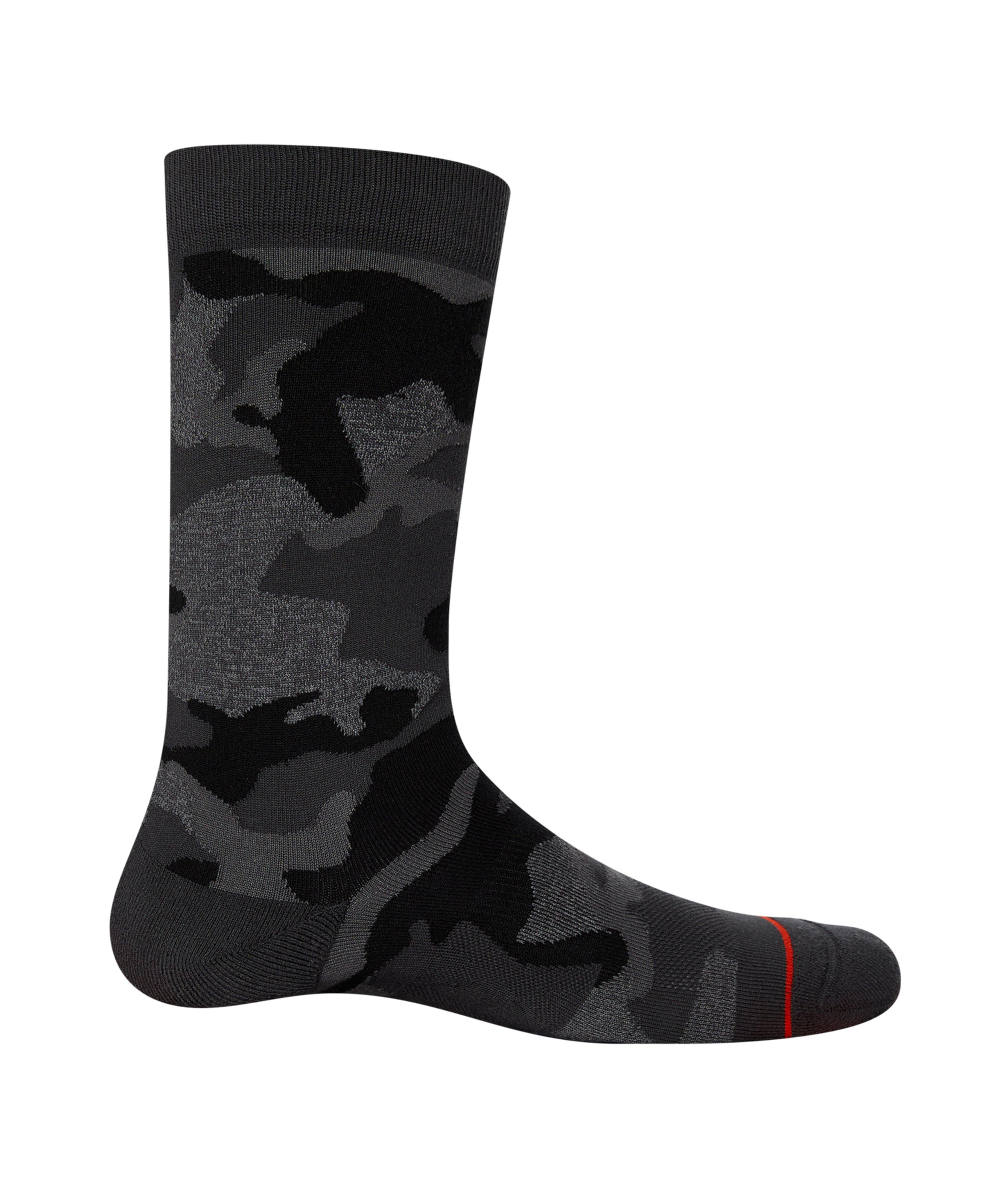 Supersize Camo Print Nylon-Blend Crew Socks image 0