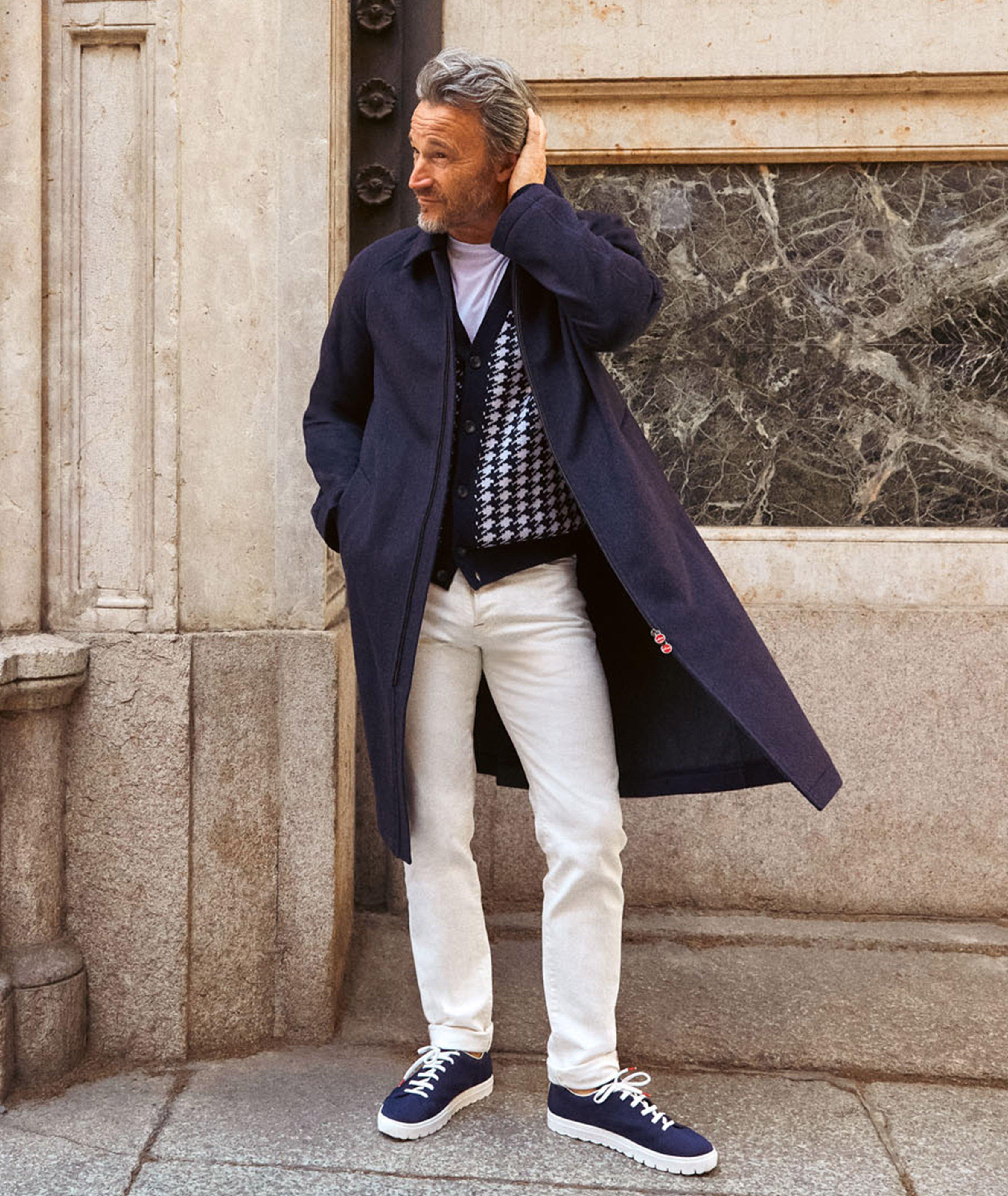 Cardigan en cachemire à pied-de-poule image 1