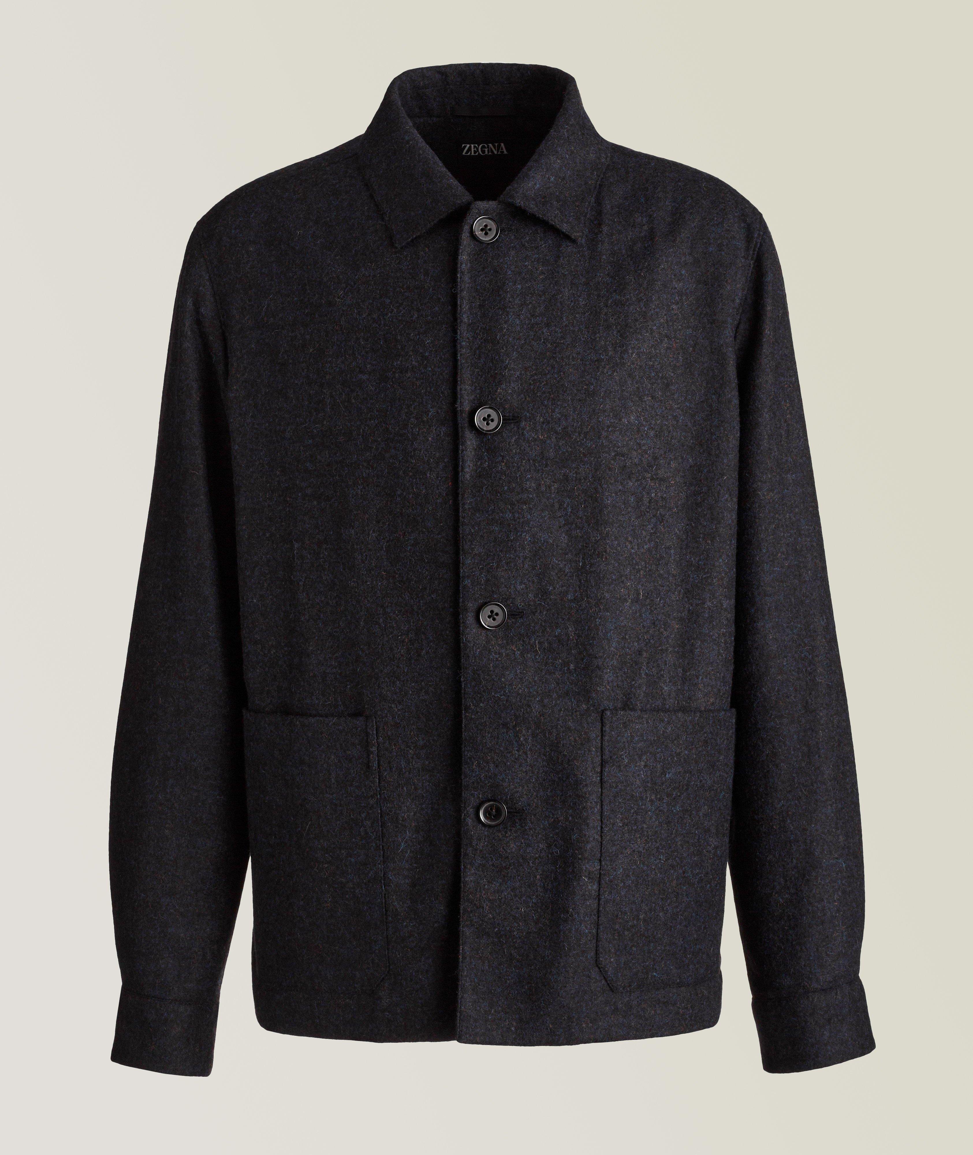 ZEGNA Alpaca-Wool Blend Melange Chore Jacket