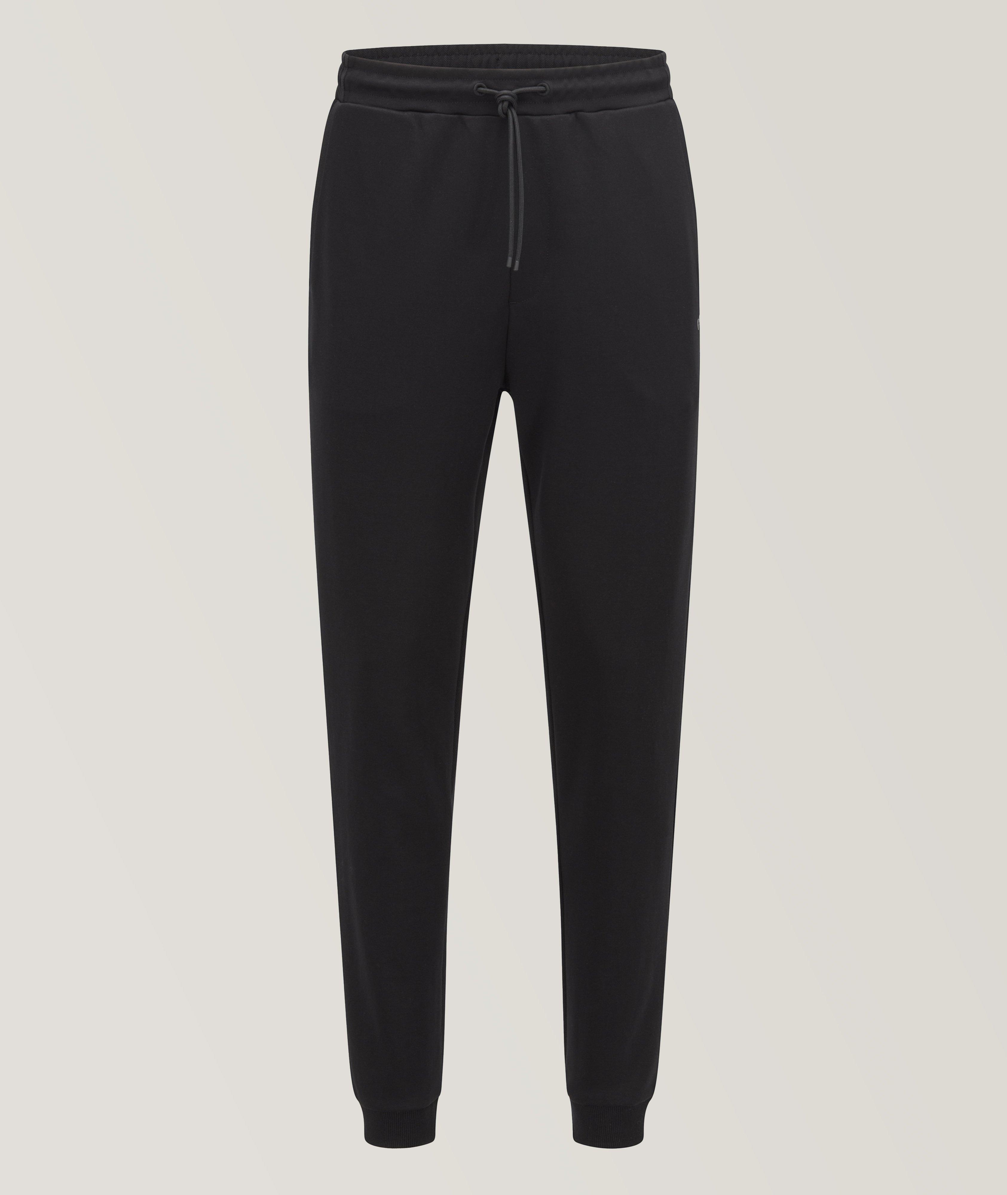 BOSS Curved Logo Cotton Trackpants, Pants