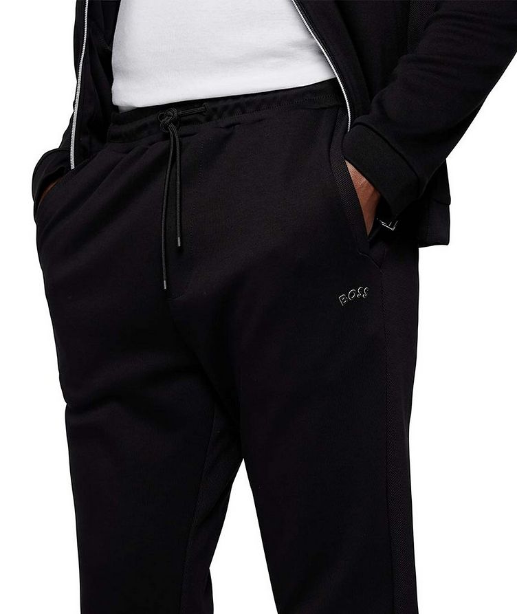 Curved Logo Cotton Trackpants image 4