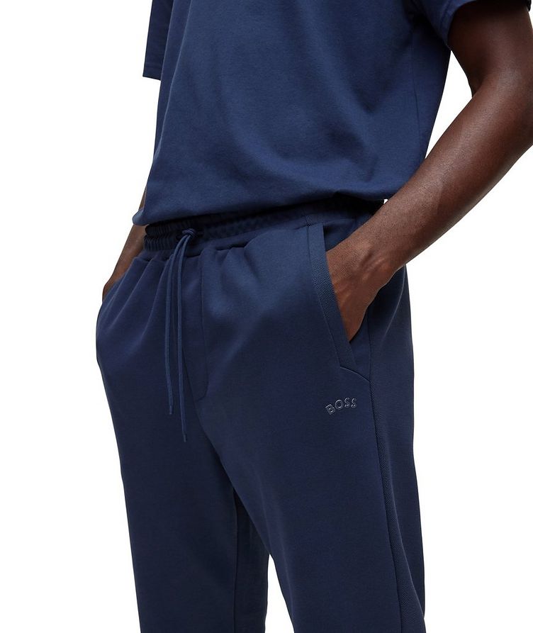Curved Logo Cotton Trackpants image 3