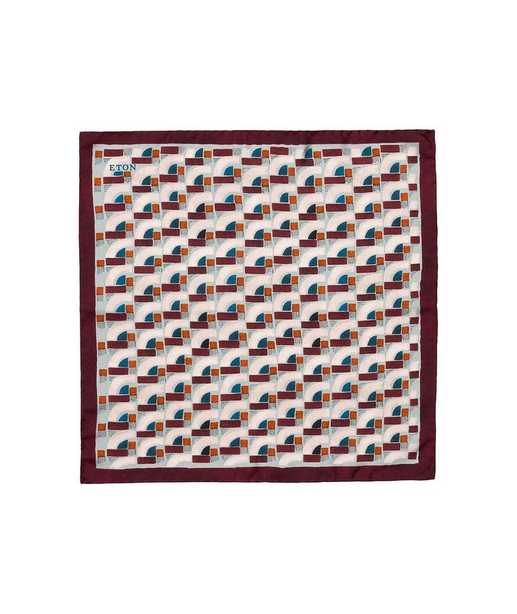 Mouchoir de poche en soie à motif géométrique image 1