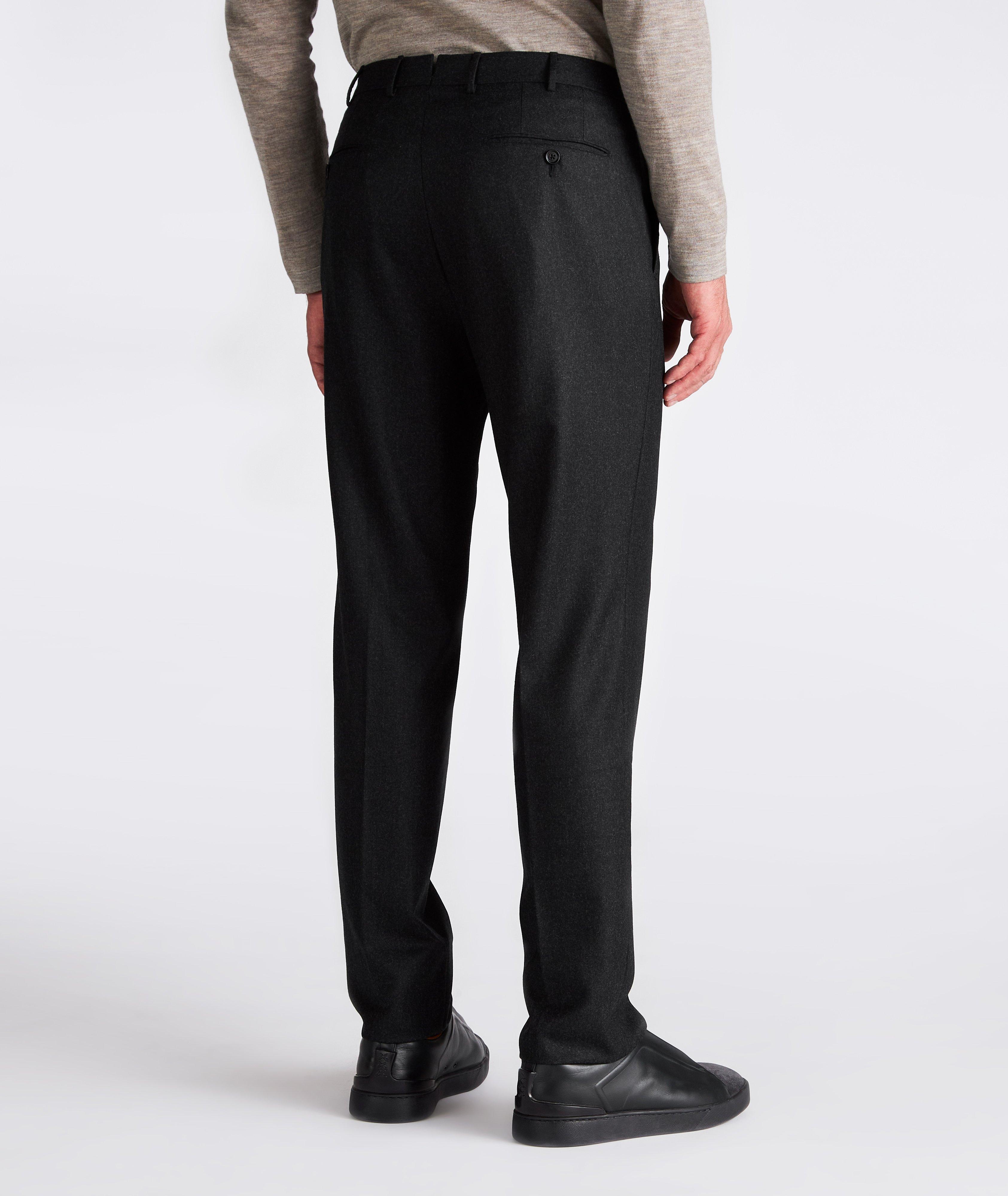 Pantalon habillé en flanelle de laine extensible image 2
