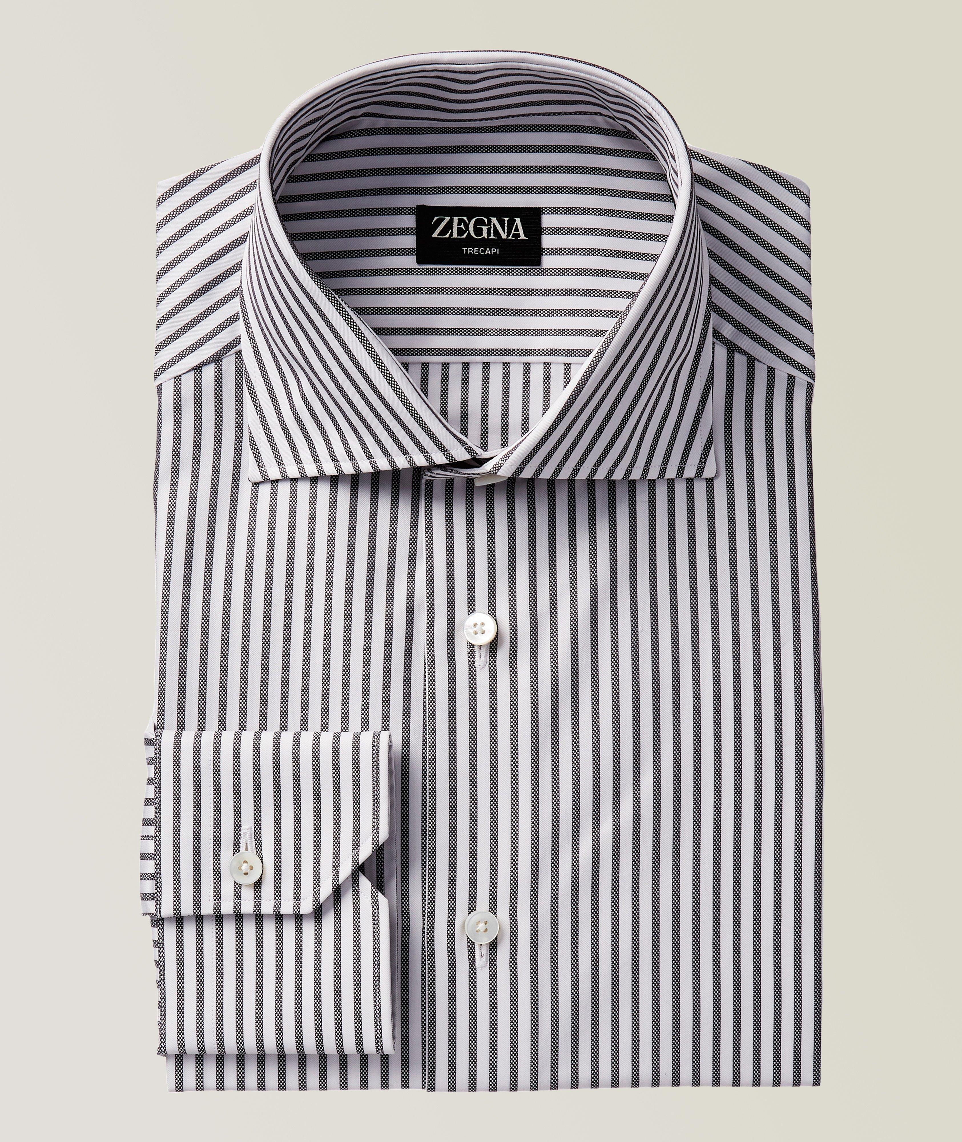 Chemise habillée à tissage de coton Trecapi à rayures image 0