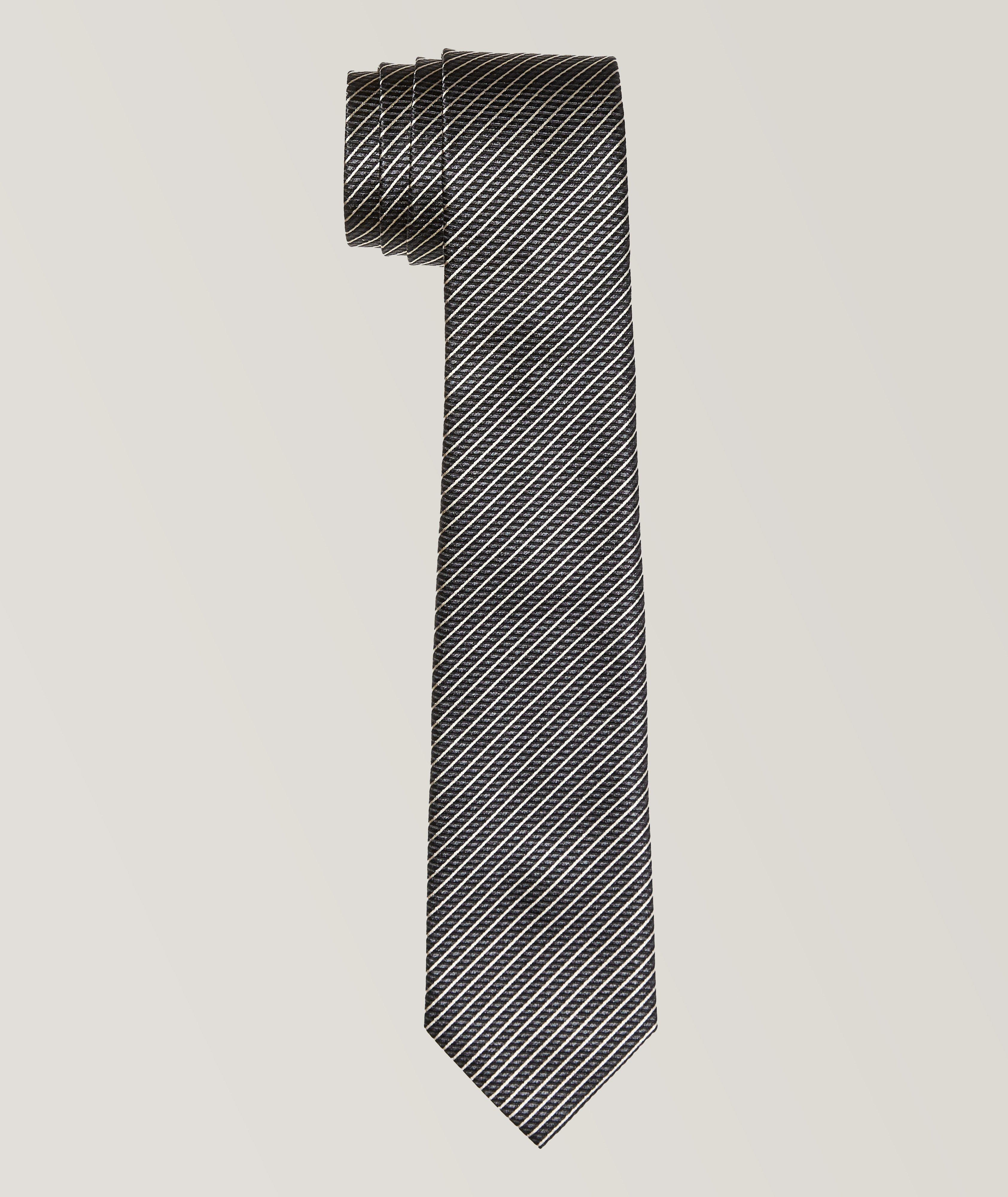 Striped Silk Tie  image 0