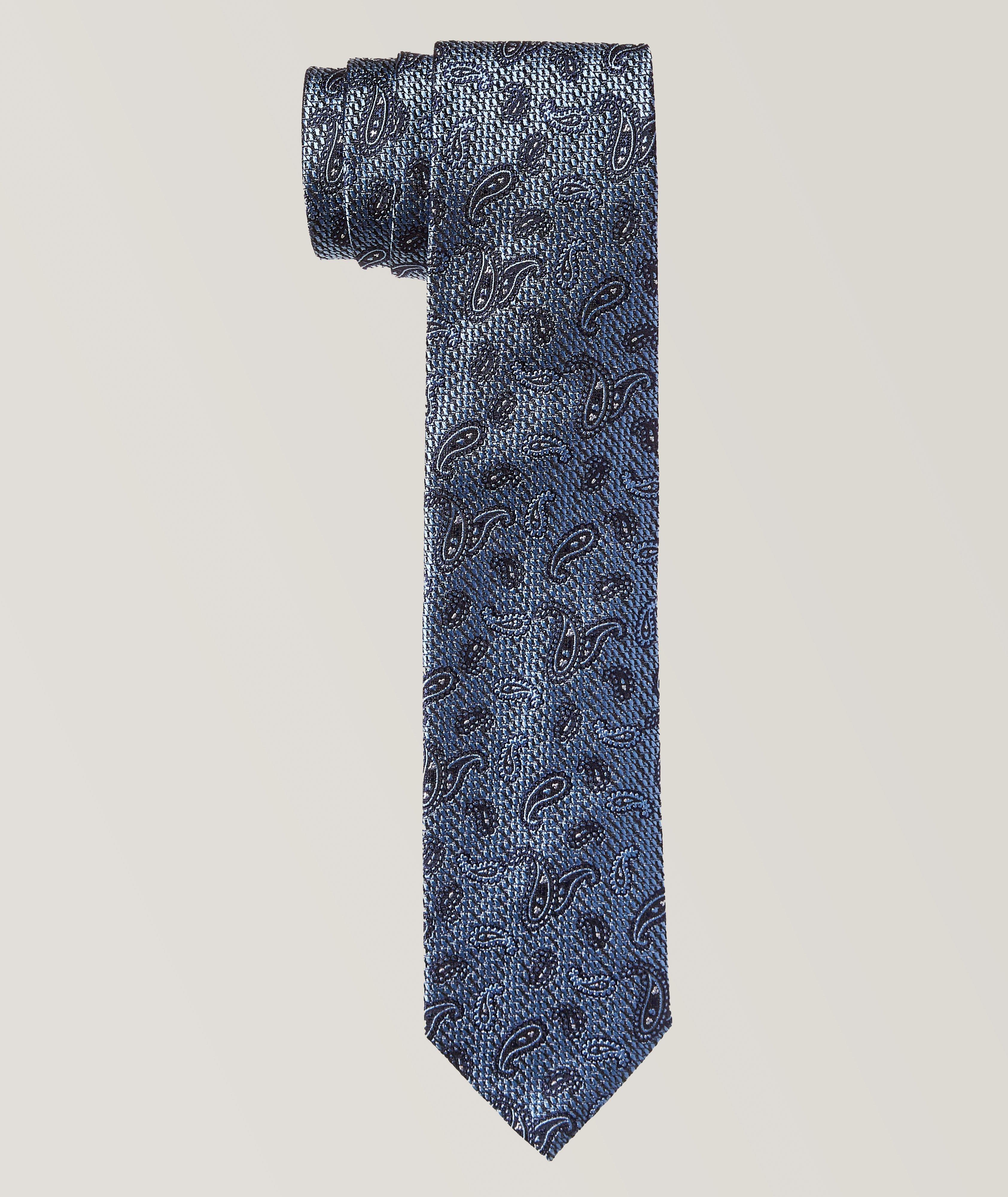 Light Blue Paisley Silk Tie  image 0