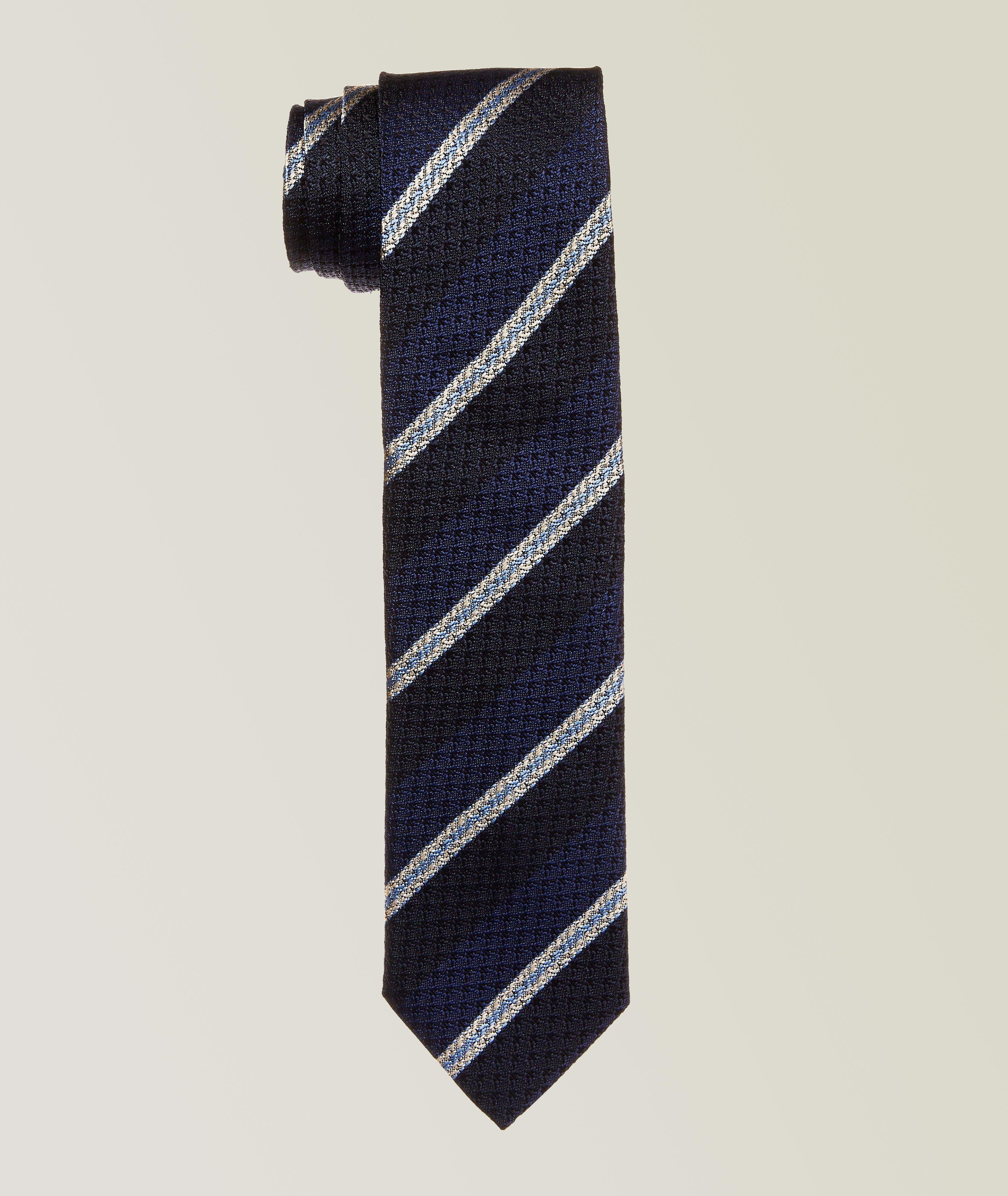 Striped Silk Tie image 0