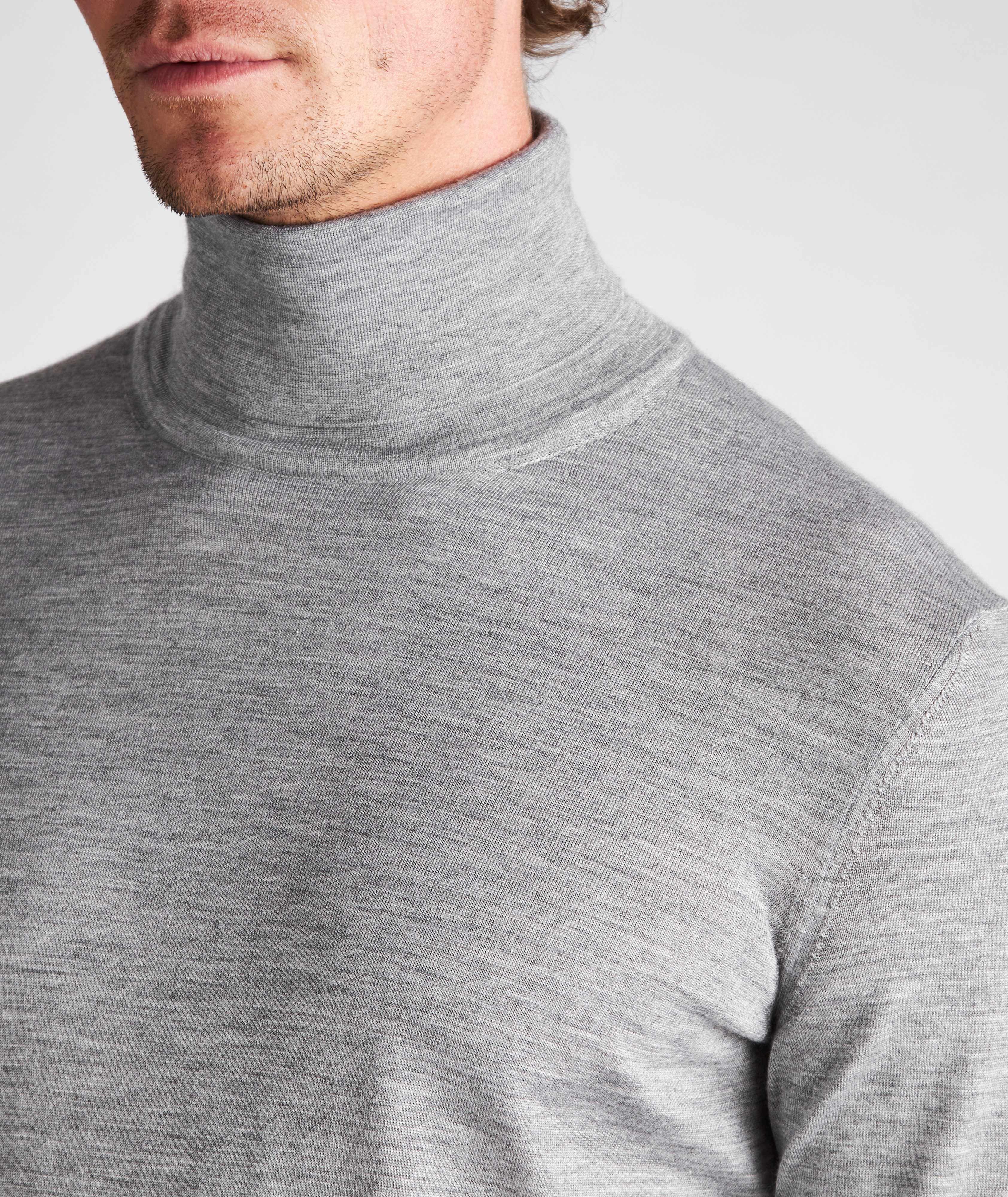 Cashseta Light Cashmere-Silk Turtleneck image 3