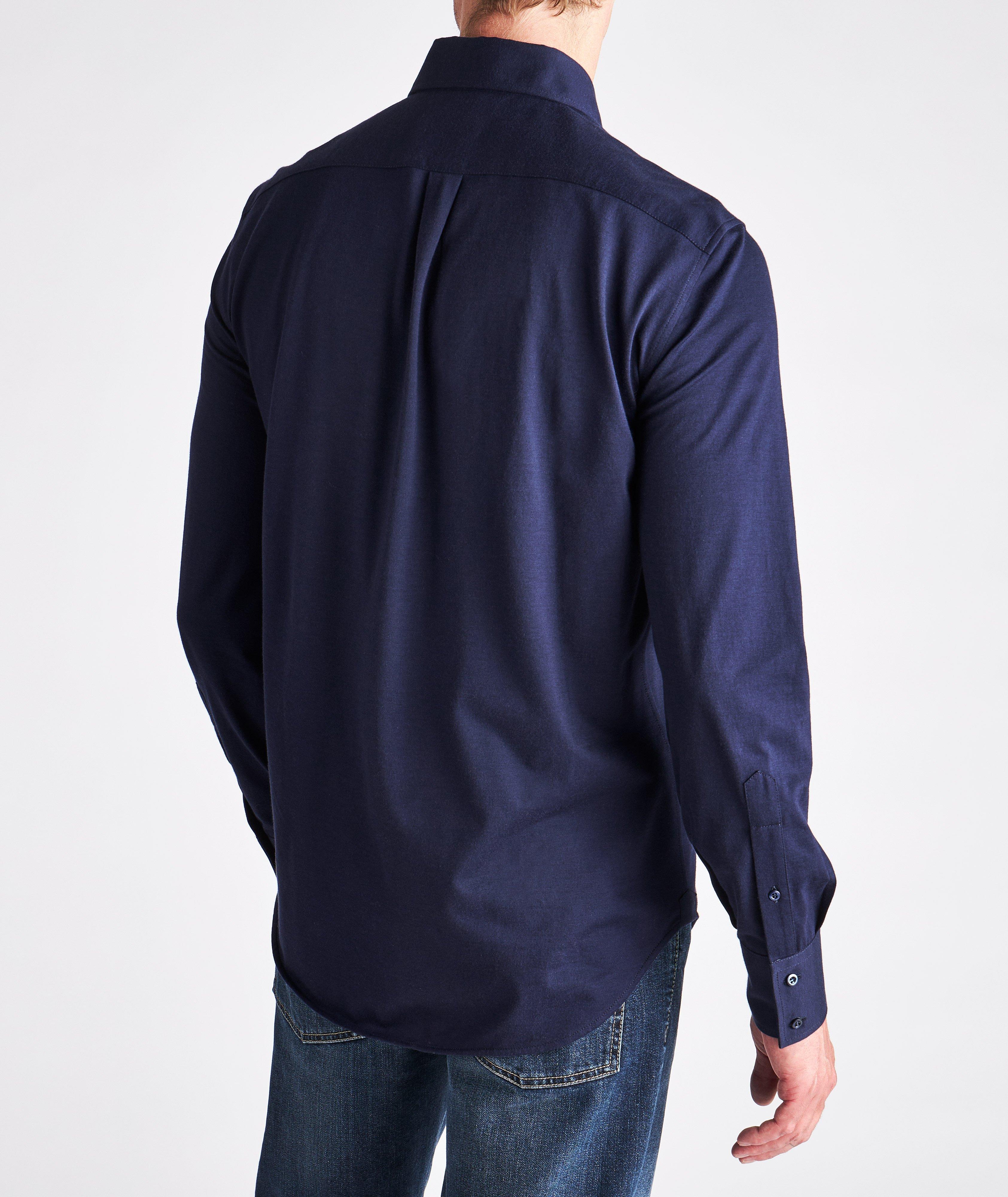 Long-Sleeve Cotton Piqué Sport Shirt image 2