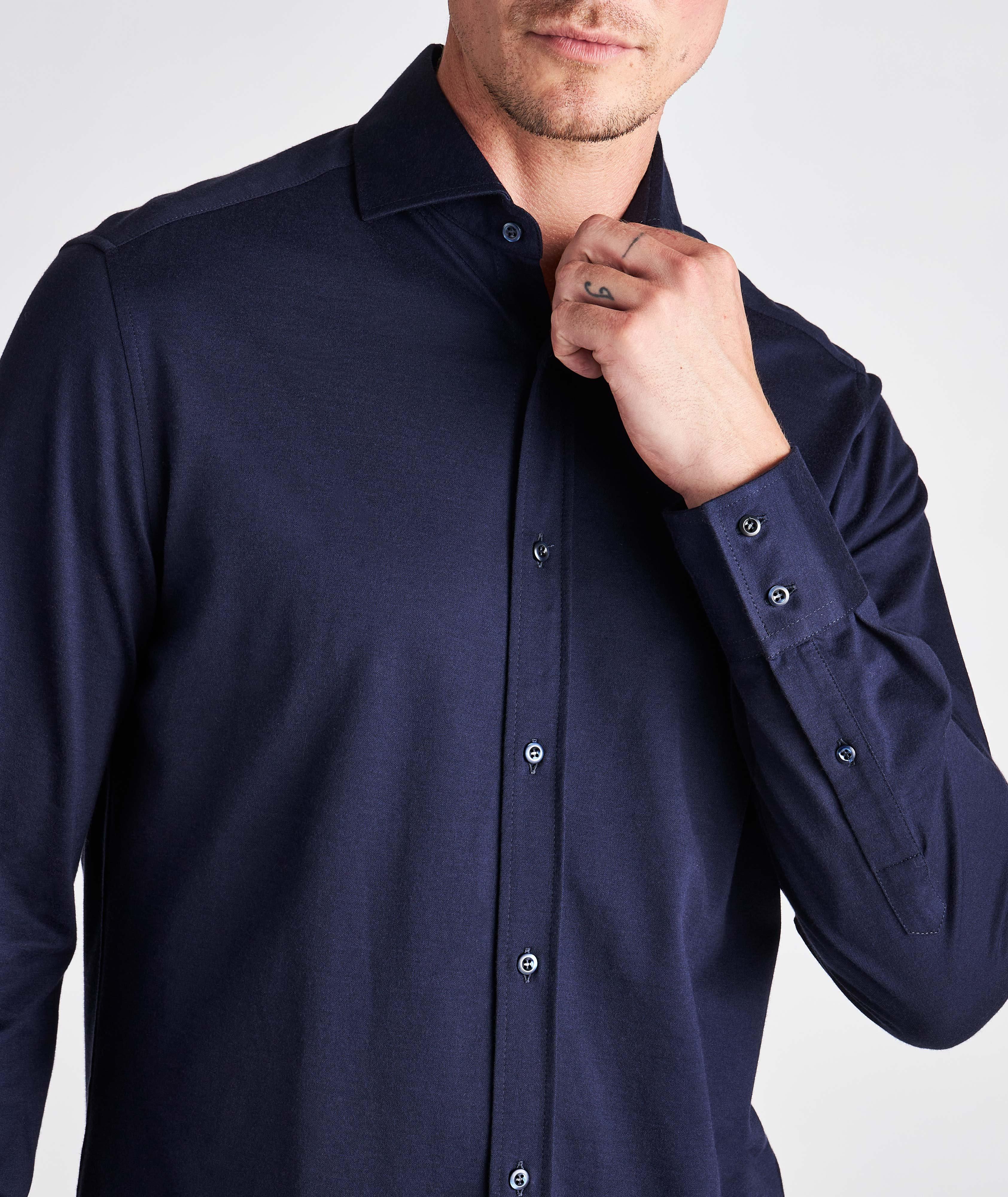 Long-Sleeve Cotton Piqué Sport Shirt image 3