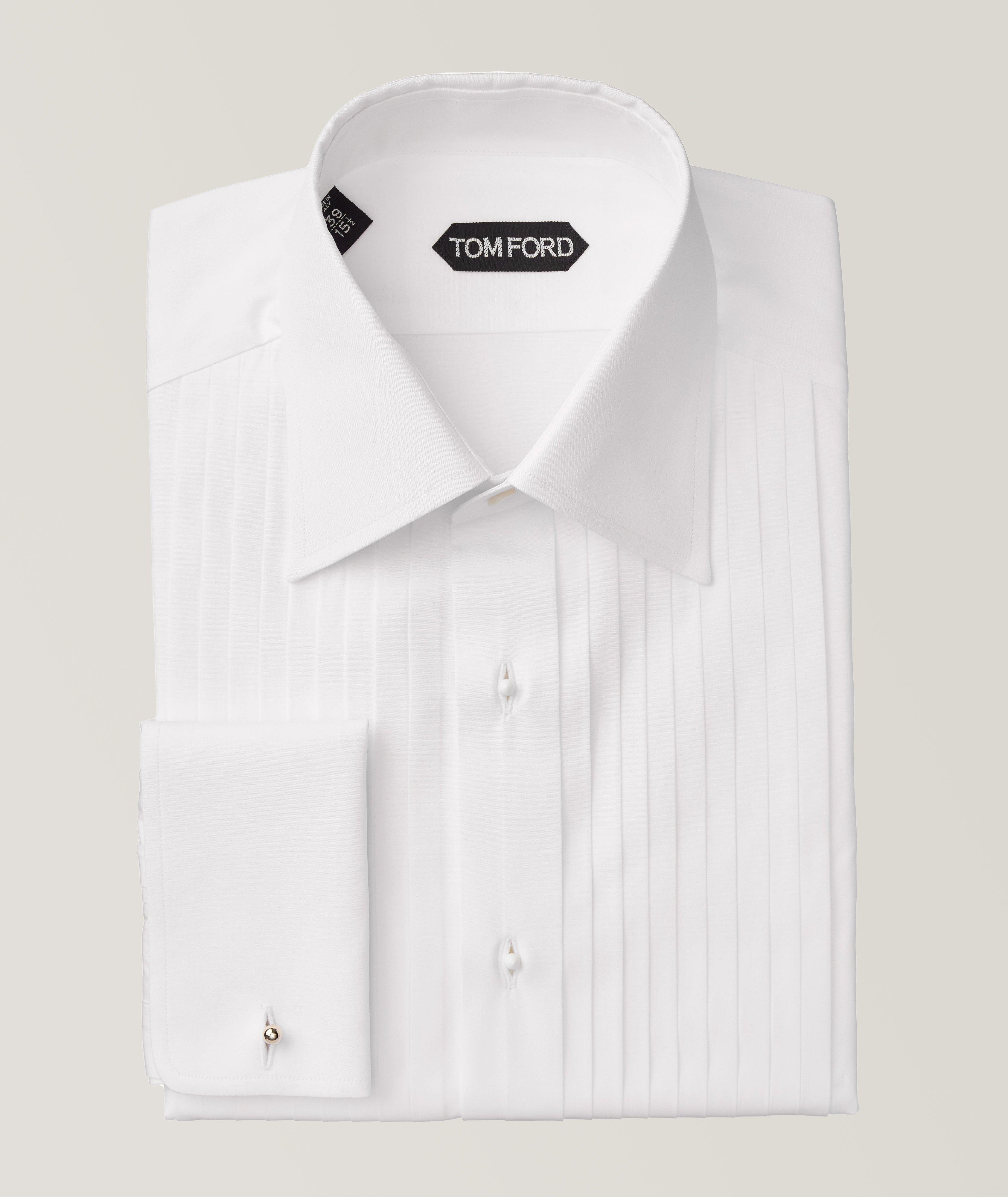 TOM FORD Slim-Fit Front Pleated Cotton Evening Shirt | Dress Shirts | Harry  Rosen