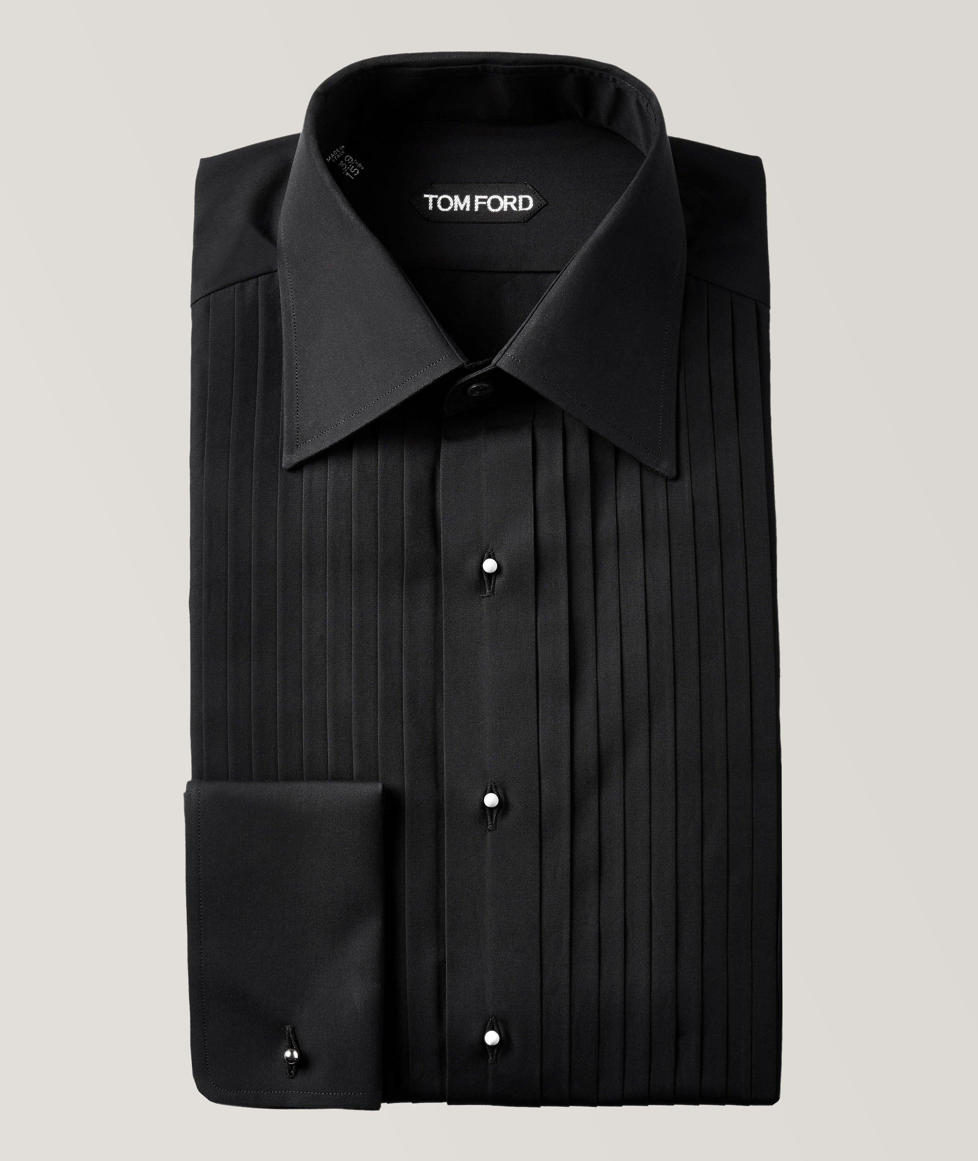 TOM FORD Slim-Fit Cotton Tuxedo Shirt 