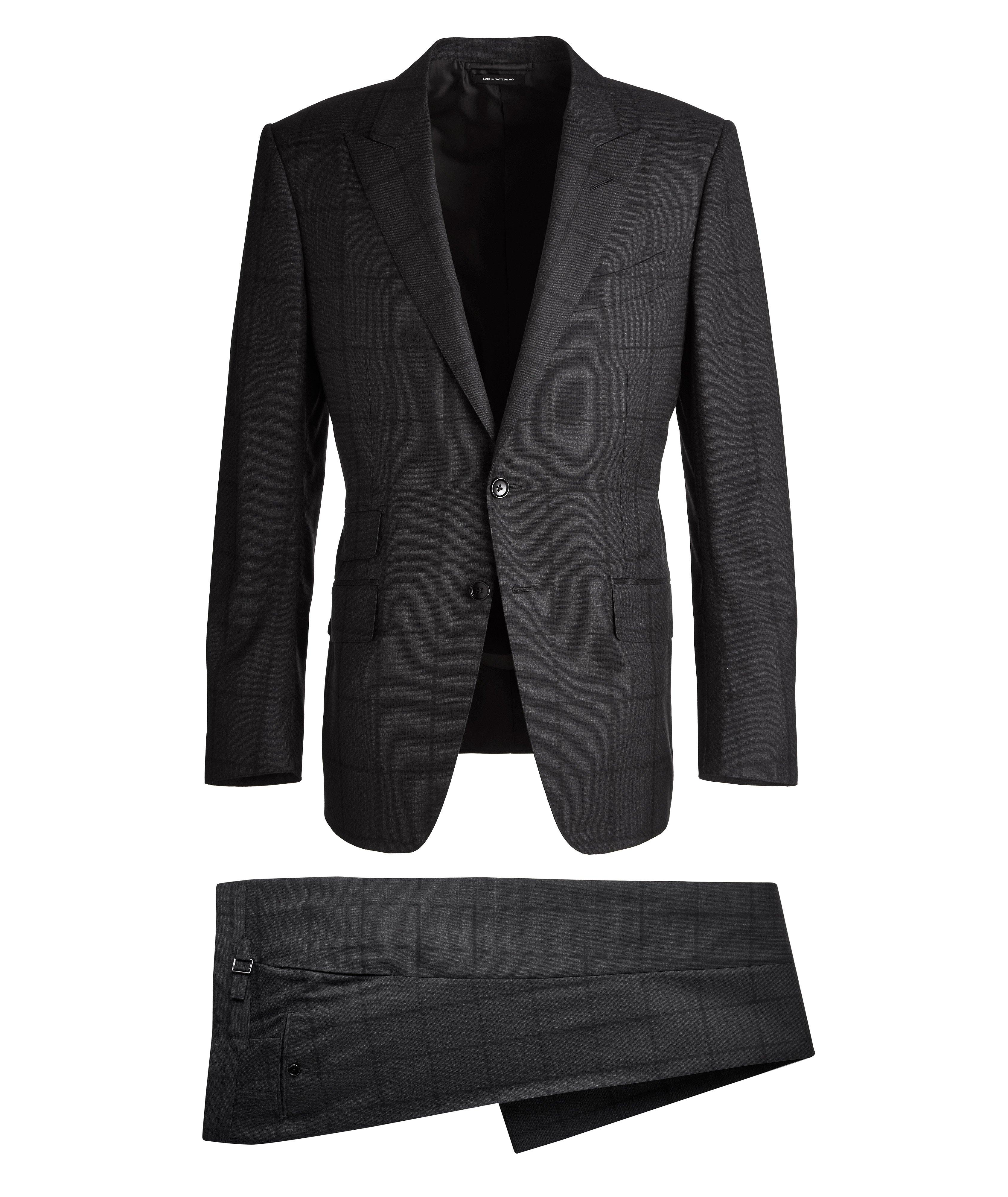 O'Connor Windowpane Check Wool Suit image 0