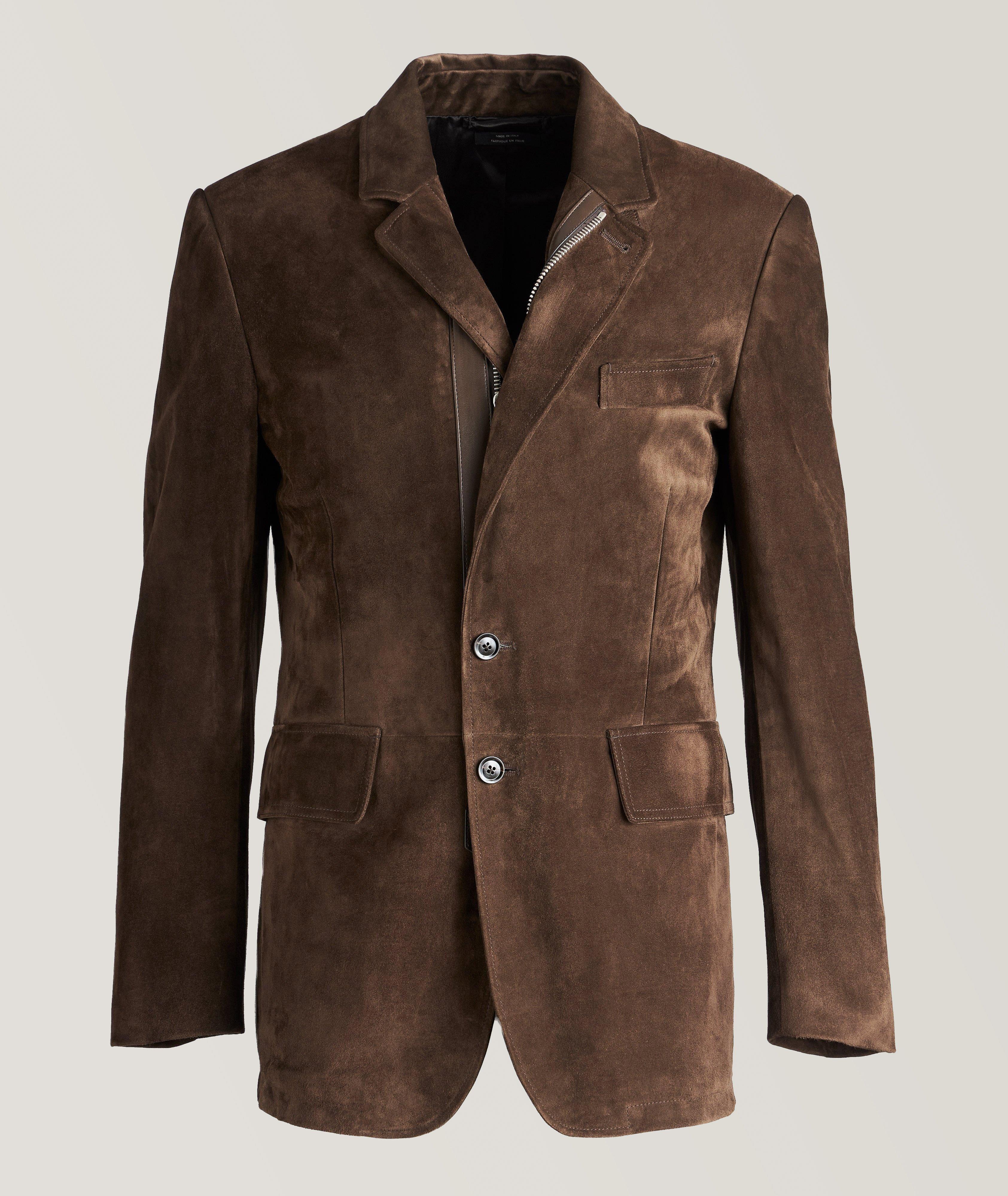 TOM FORD Calfskin Suede Blazer | Leather | Harry Rosen