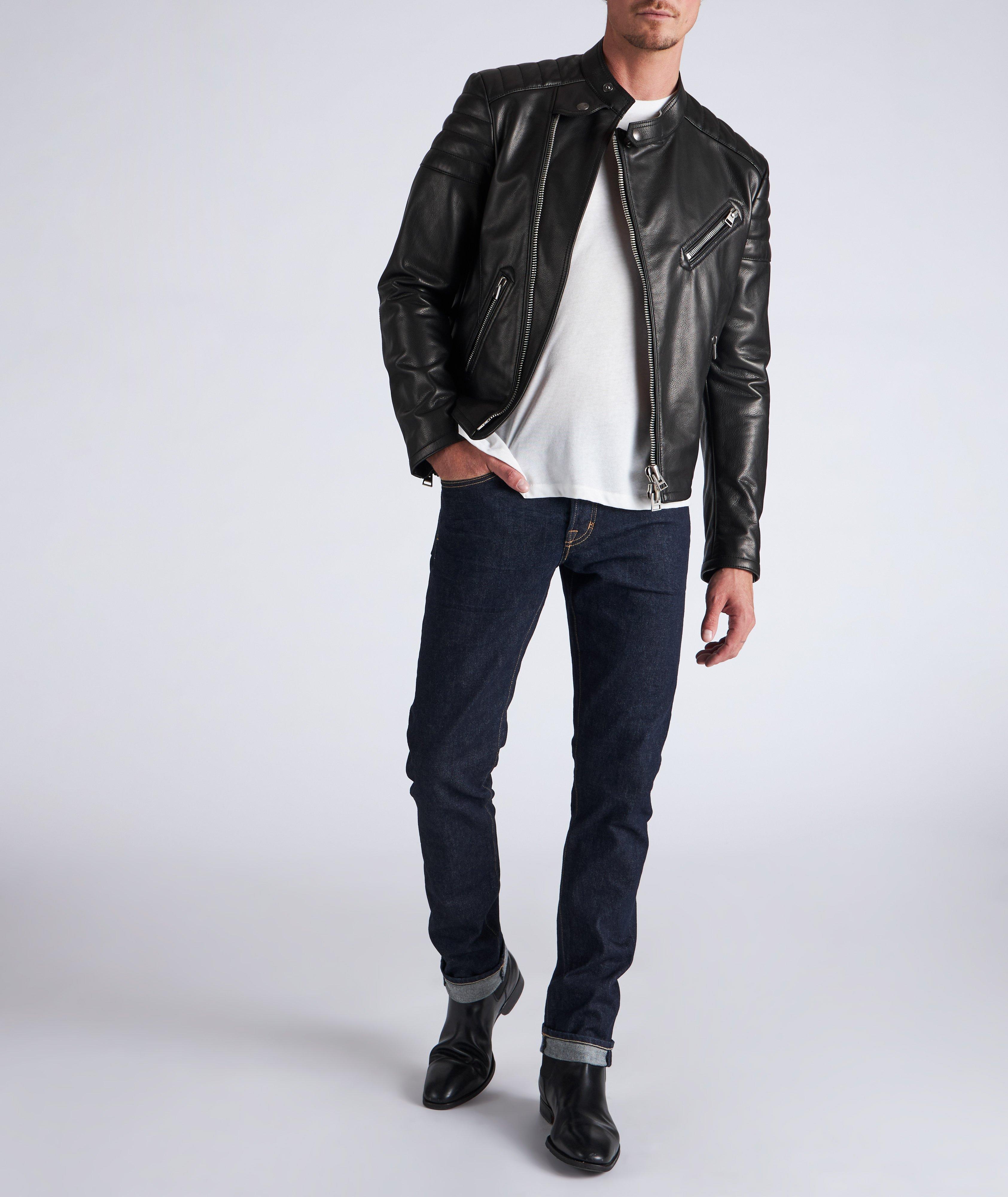 Calf Leather Biker Jacket image 1