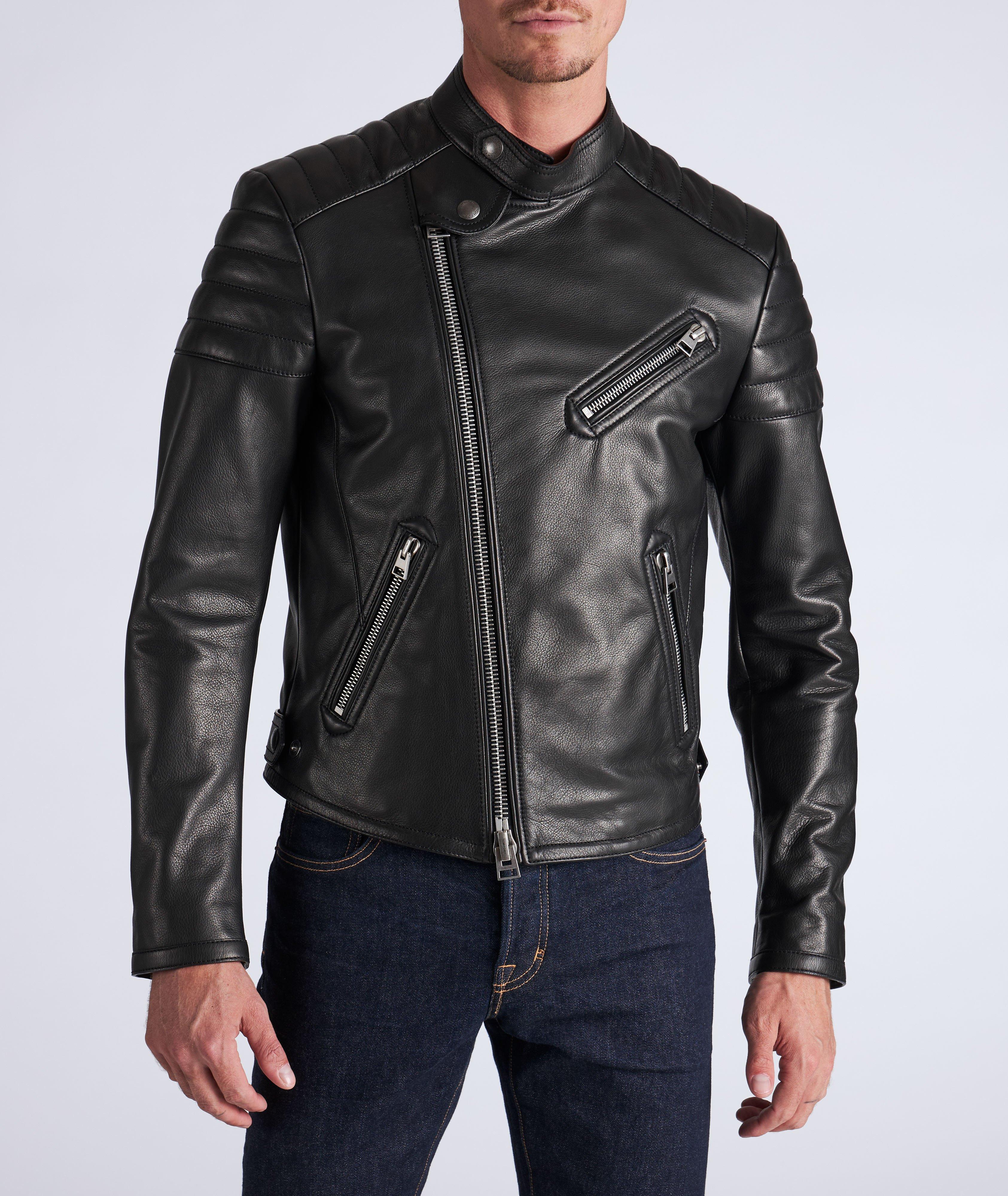 Calf Leather Biker Jacket image 2