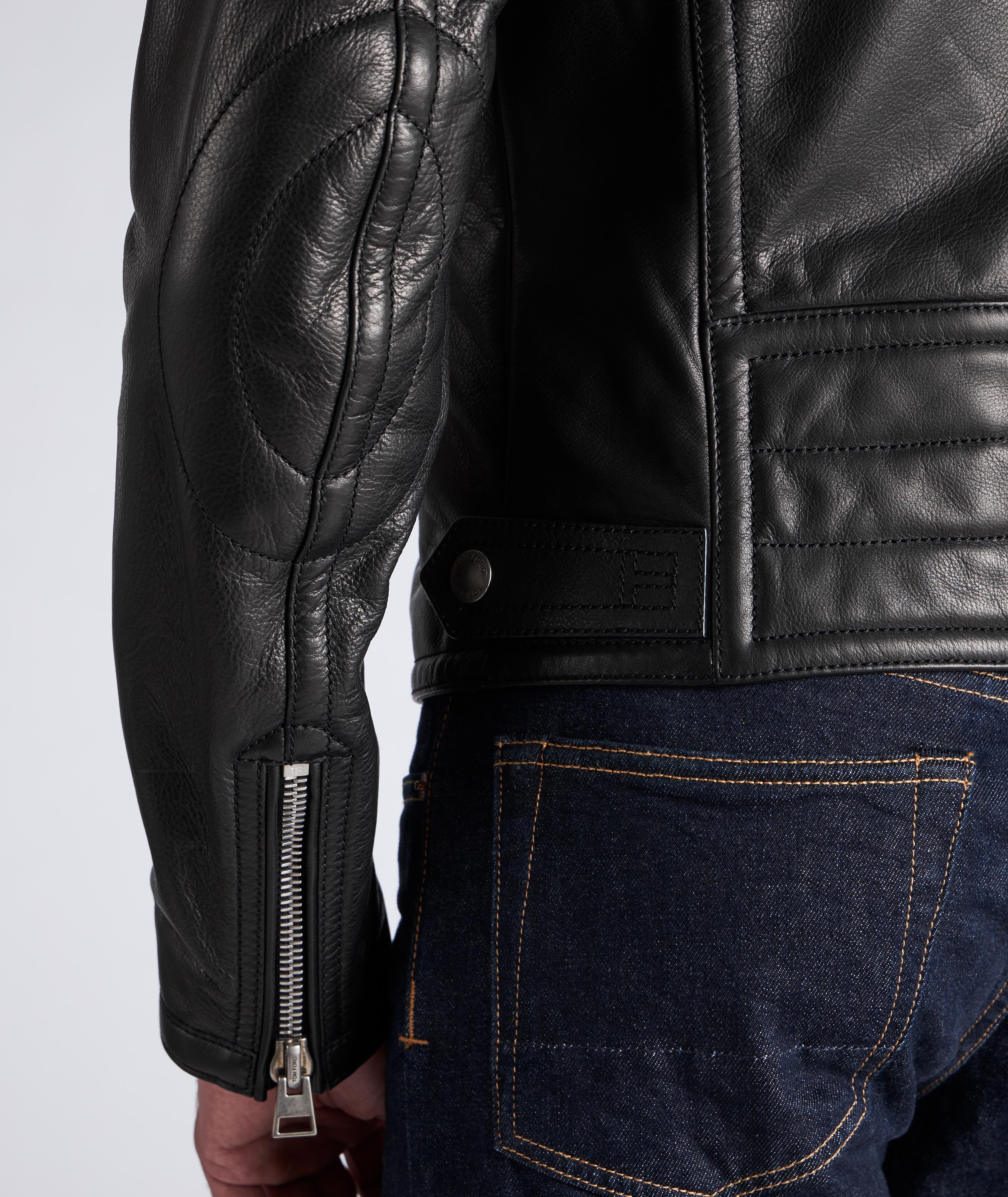 Calf Leather Biker Jacket image 6