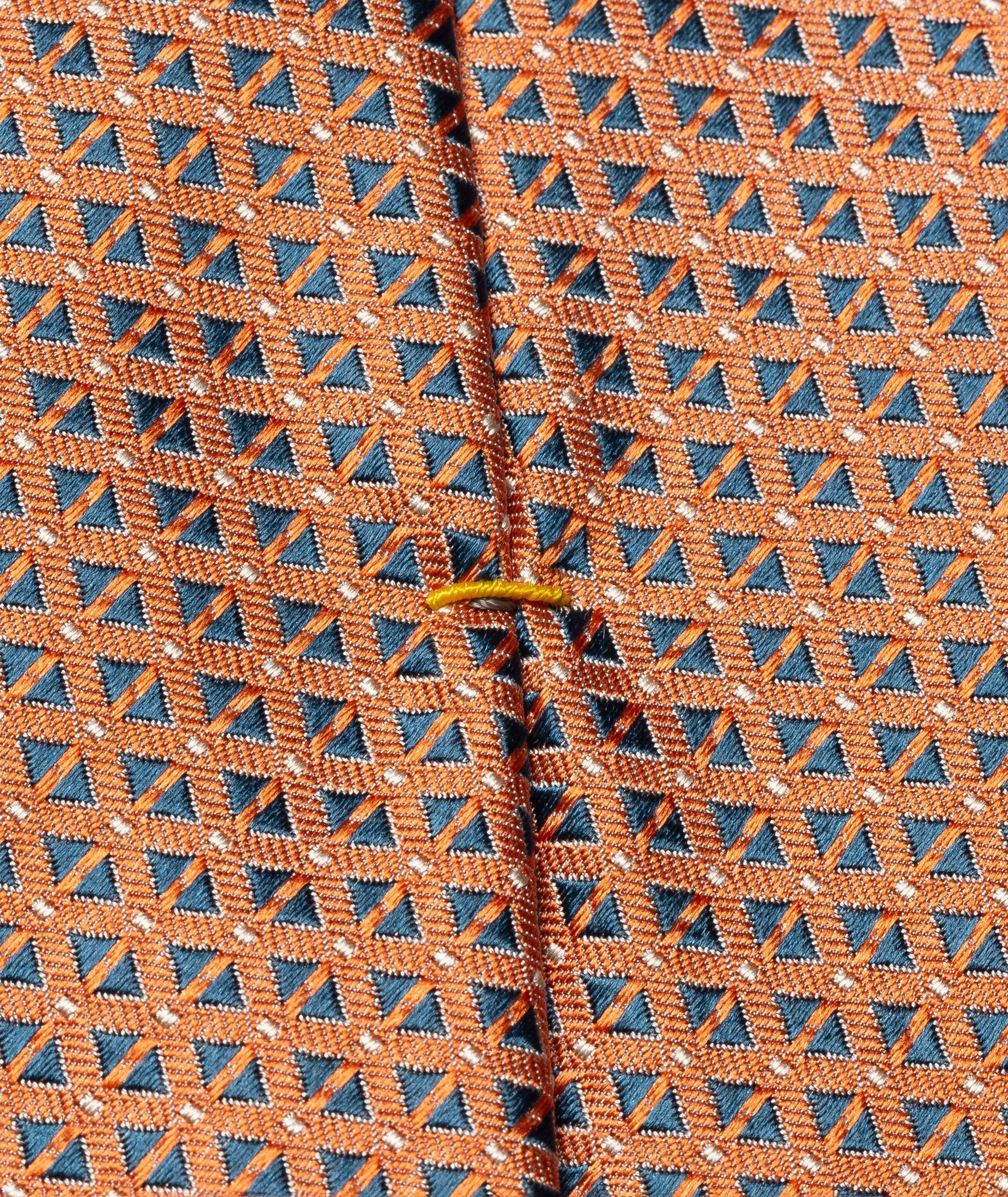 Cravate en soie à motif géométrique image 2