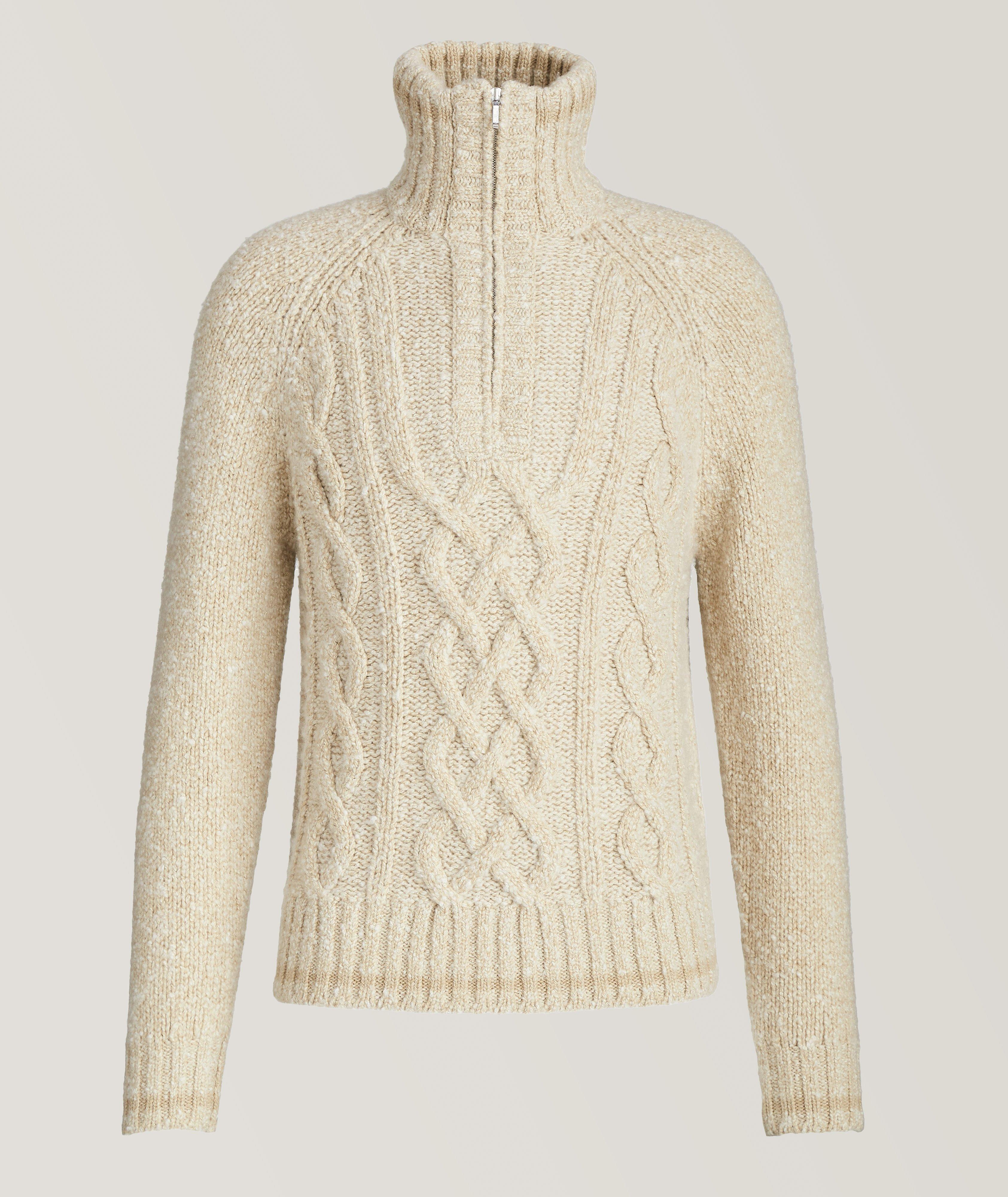 Snow Wander Half-Zip Cashmere Sweater image 0