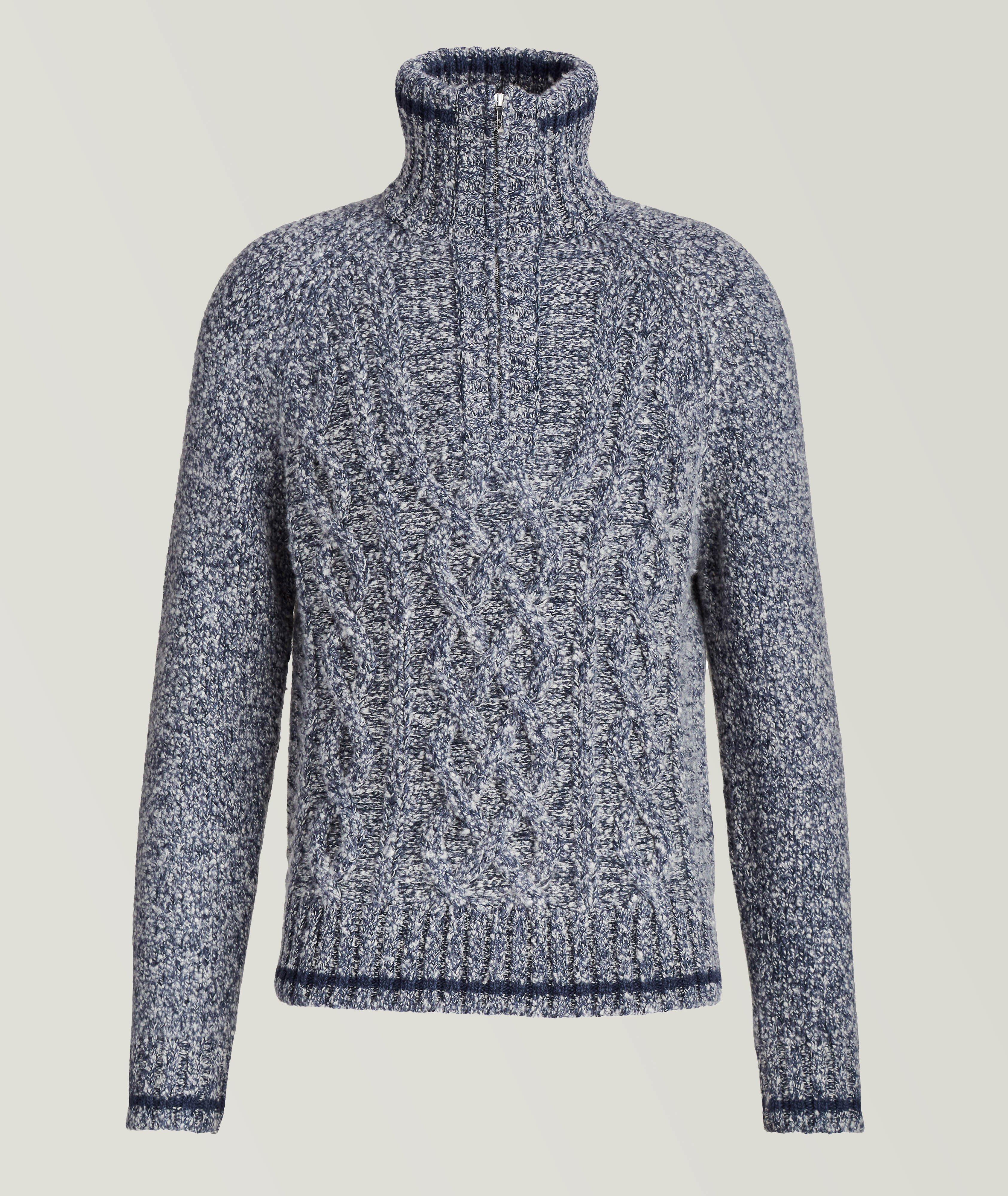 Snow Wander Half-Zip Cashmere Sweater image 0