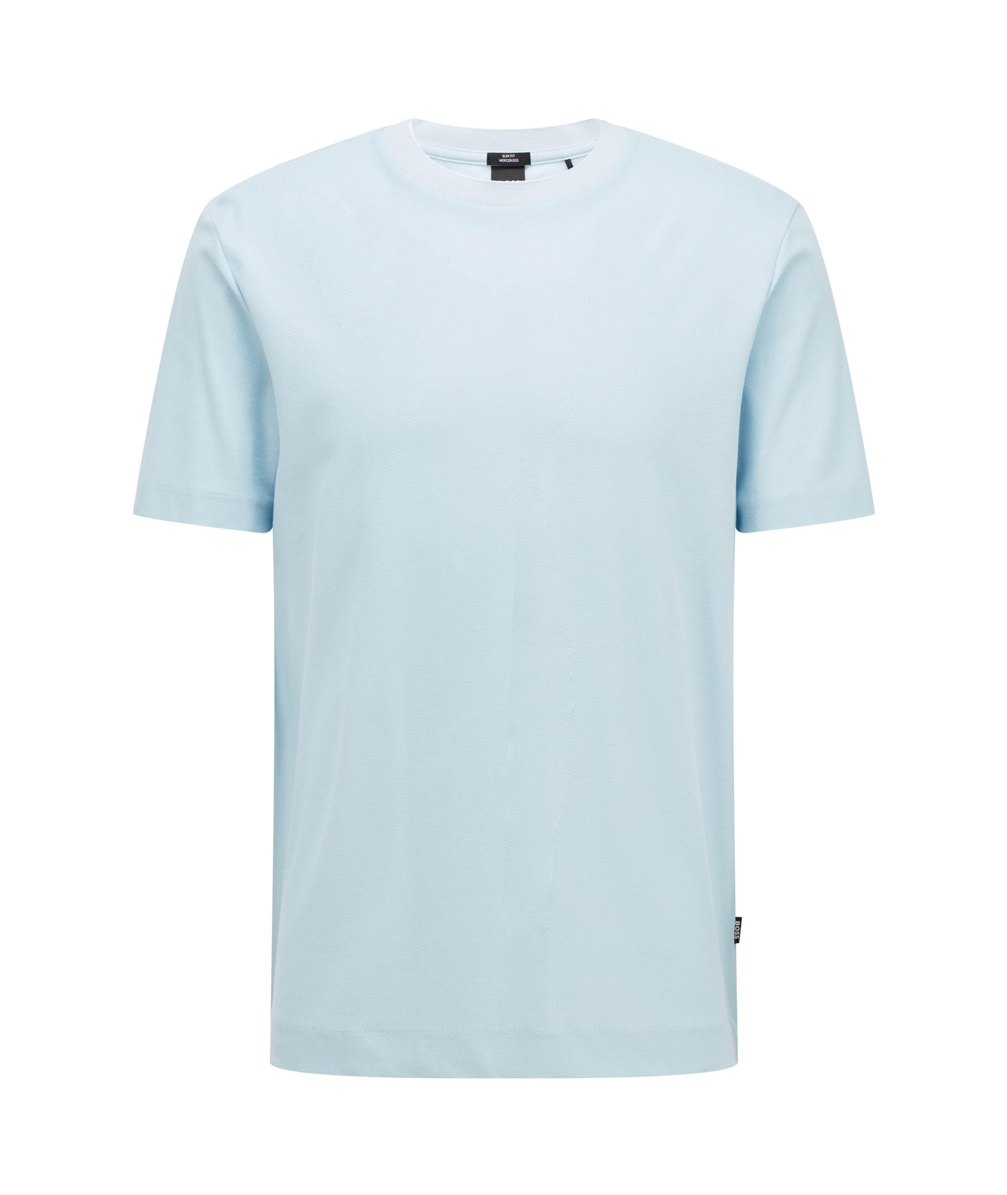 Short-Sleeve Slim-Fit Honeycomb Cotton T-Shirt image 0