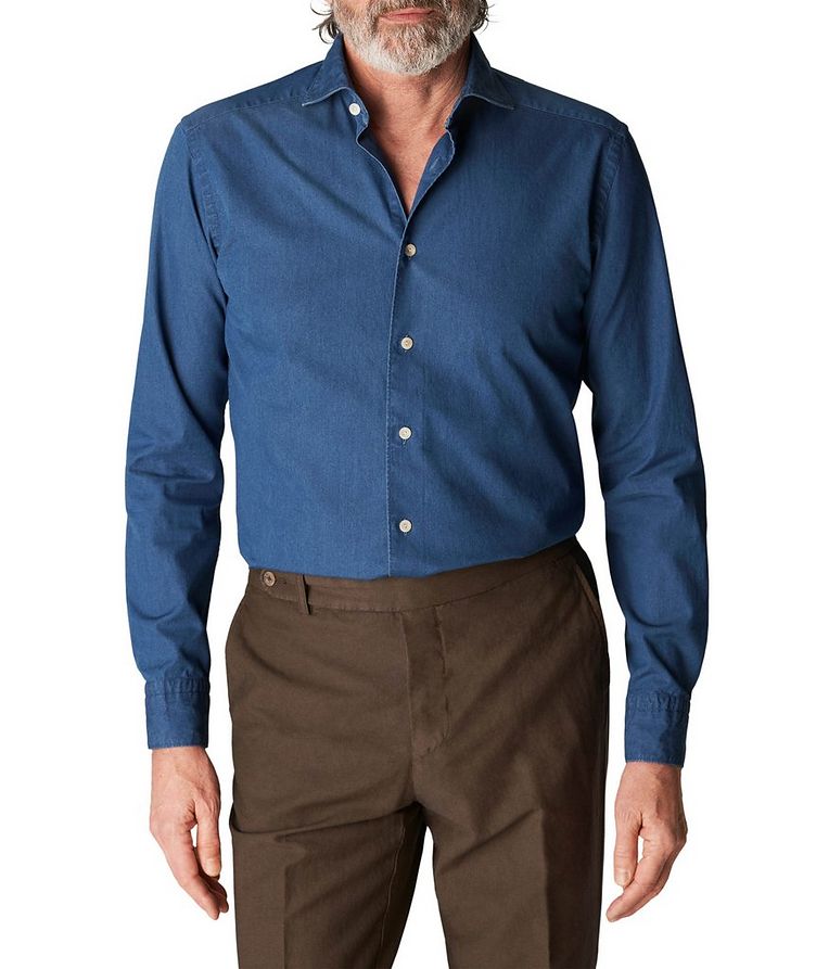 Slim-Fit Denim Cotton Shirt image 1