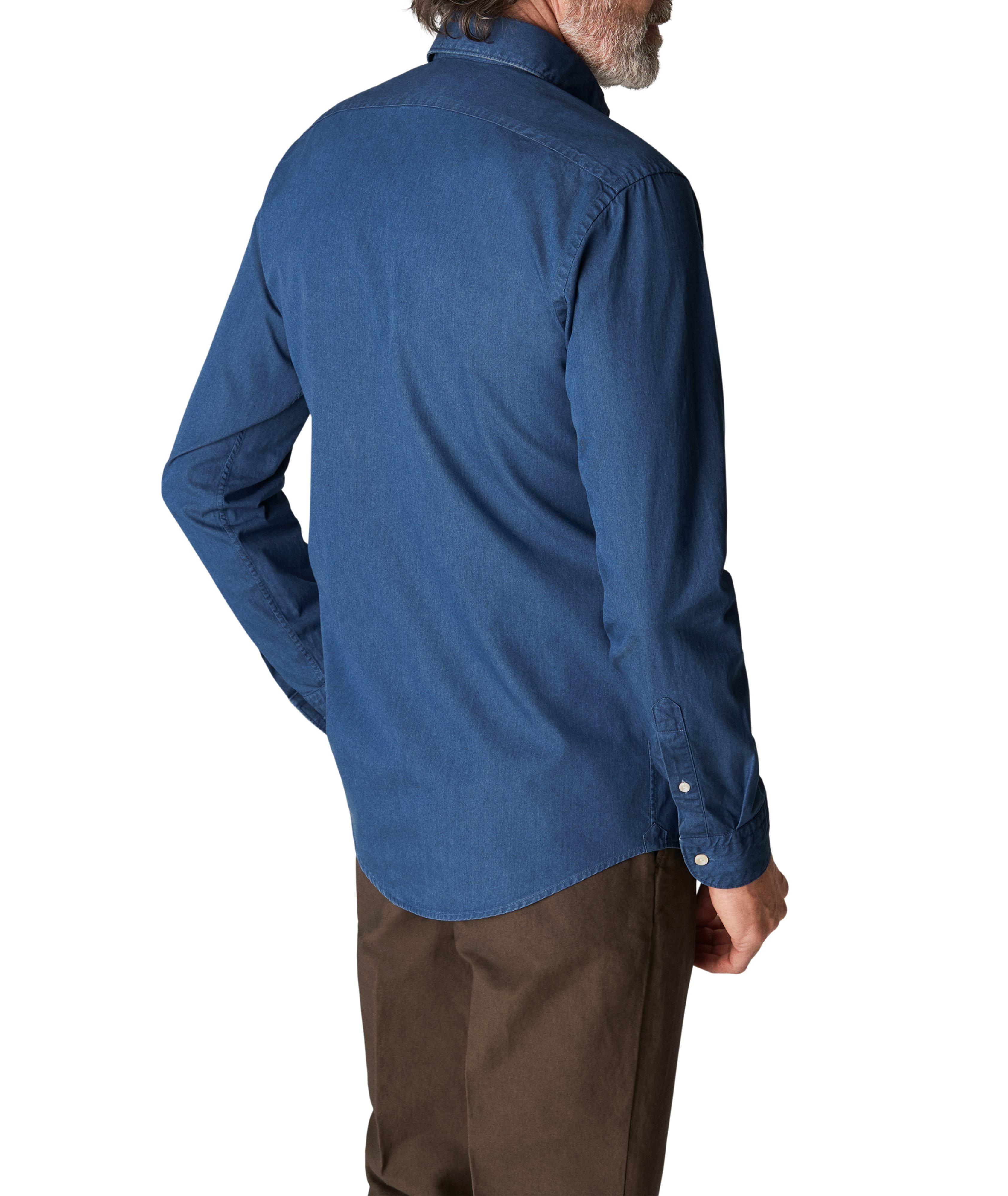 Slim-Fit Denim Dress Shirt image 2