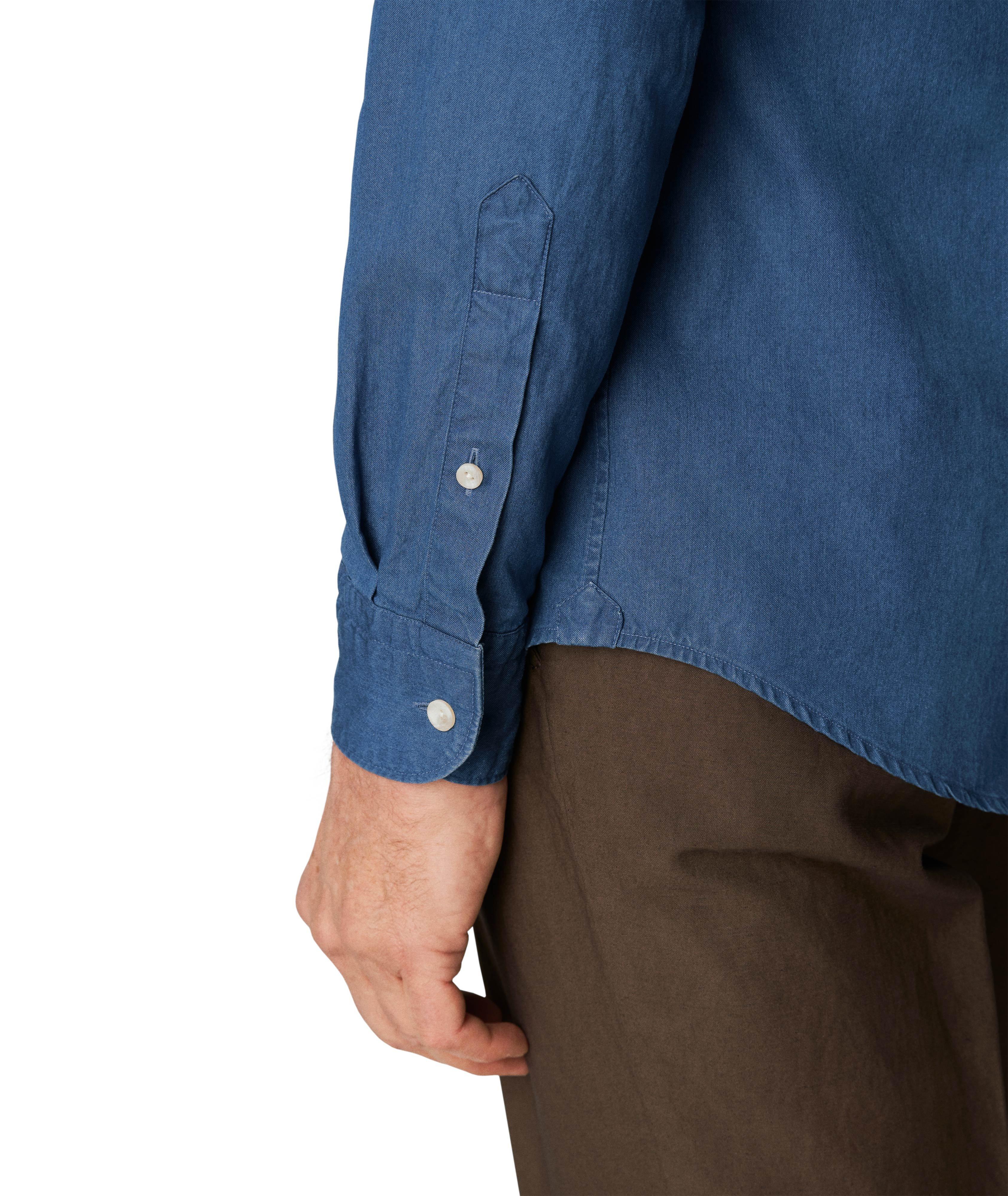 Slim-Fit Denim Dress Shirt image 3