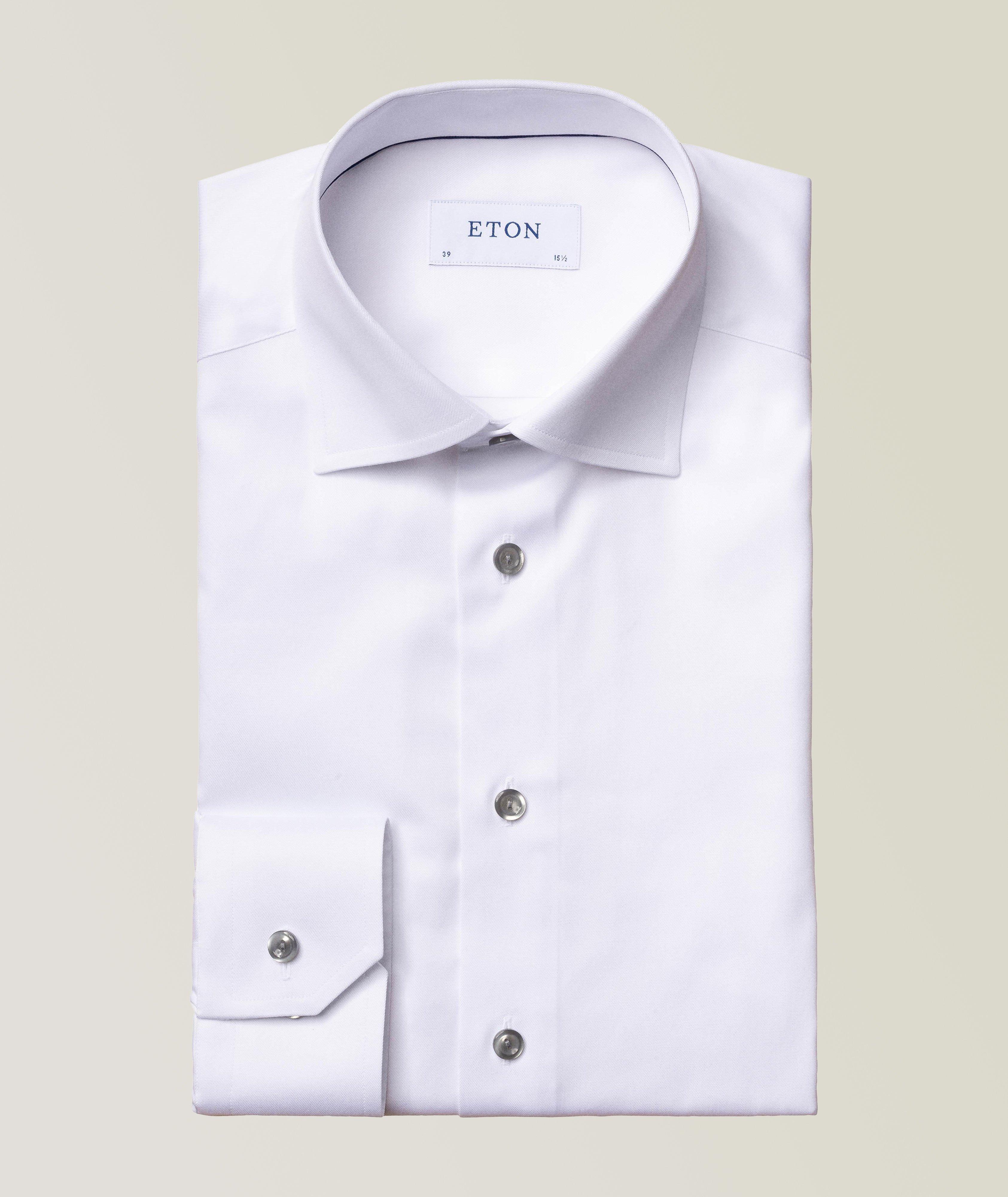 Slim-Fit Cotton Twill Dress Shirt image 0