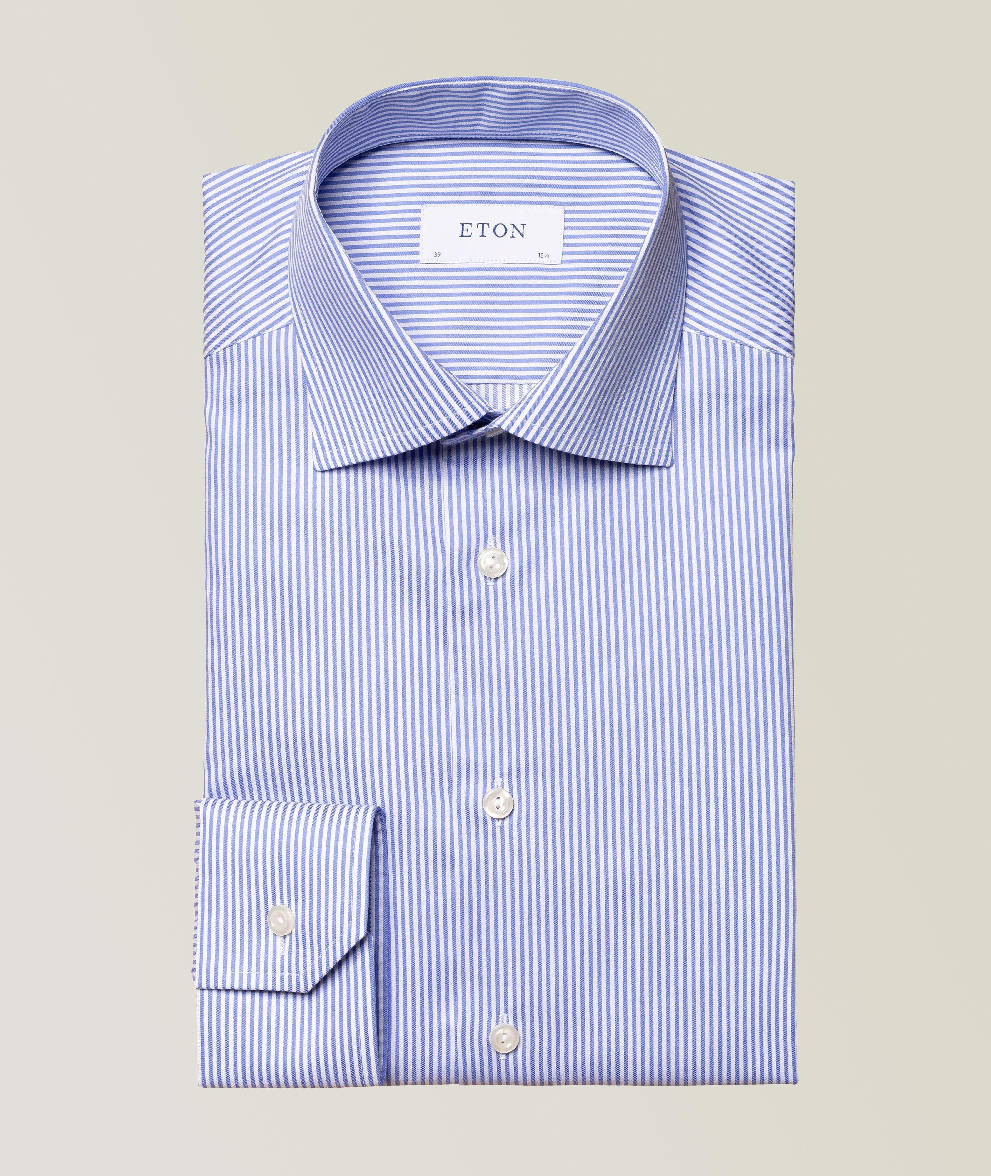 Slim-Fit Striped Dress Shirt image 0