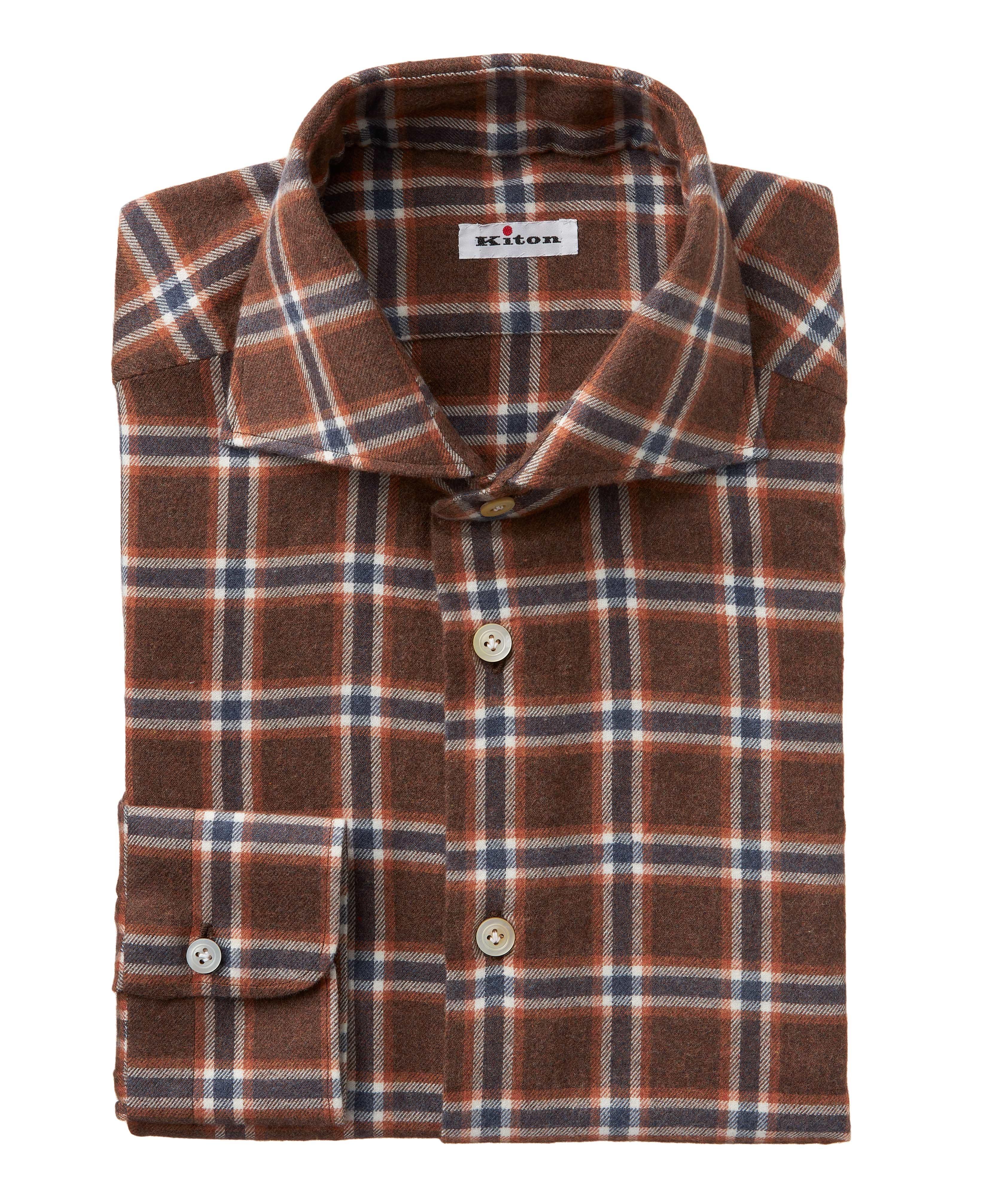 Flannel Checked Pattern Cotton Sport Shirt image 0