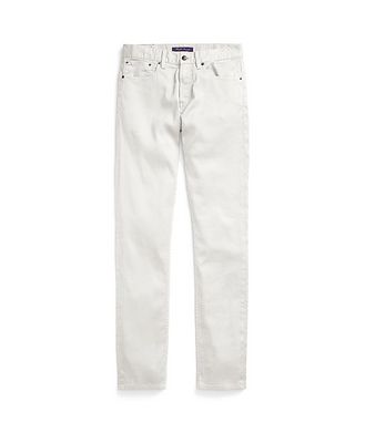 Ralph Lauren Purple Label Pantalon en lin et en coton à cinq poches