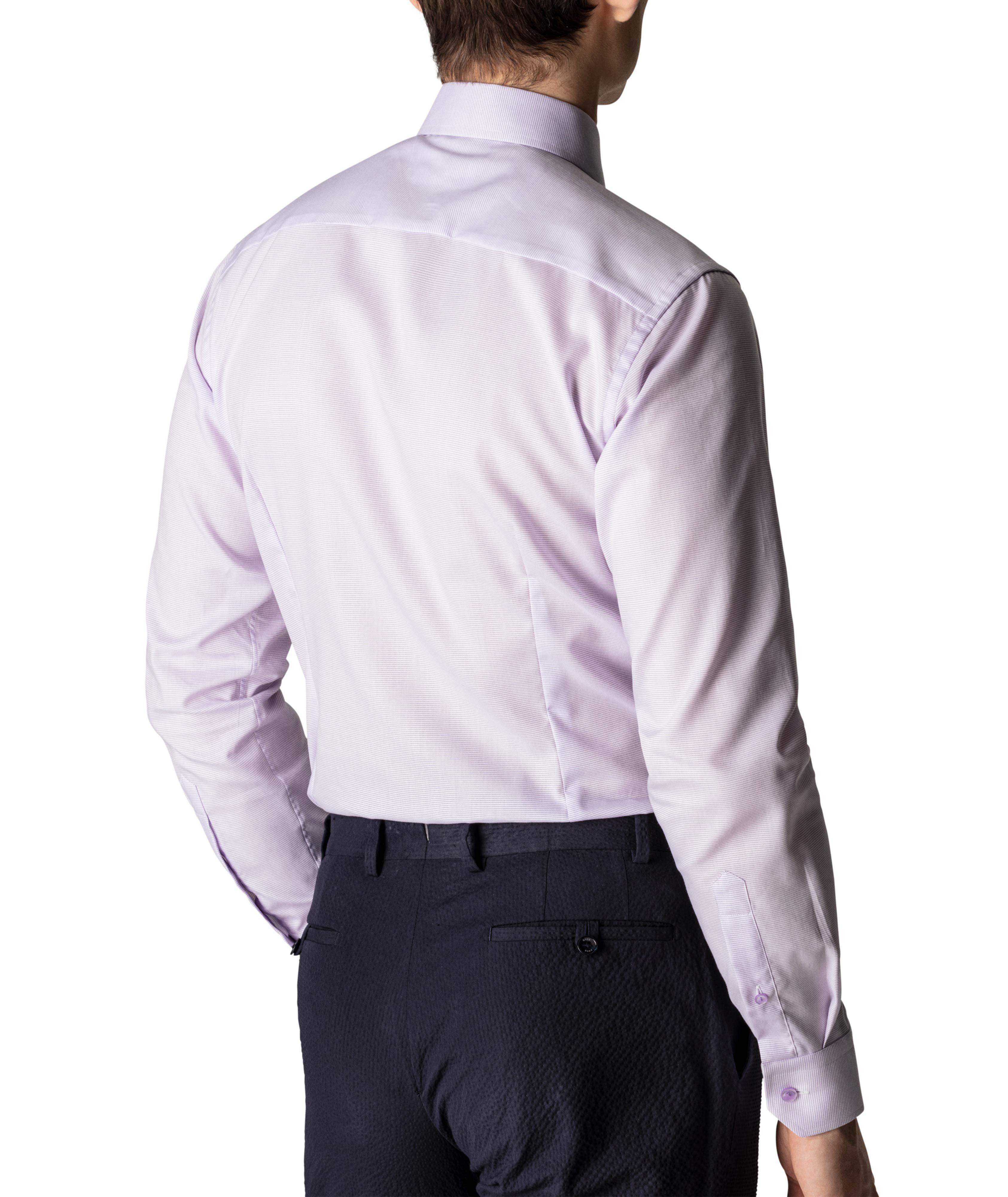 Slim-Fit Textured Cotton Shirt image 2