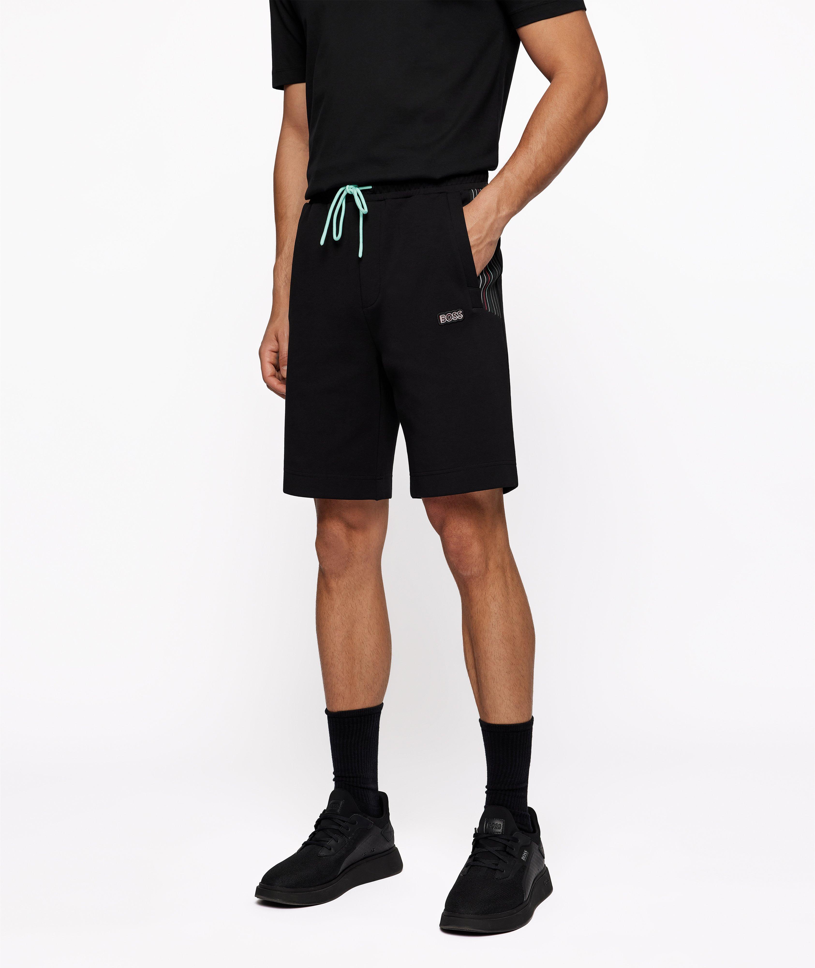 Cotton-Blend Logo Shorts image 1