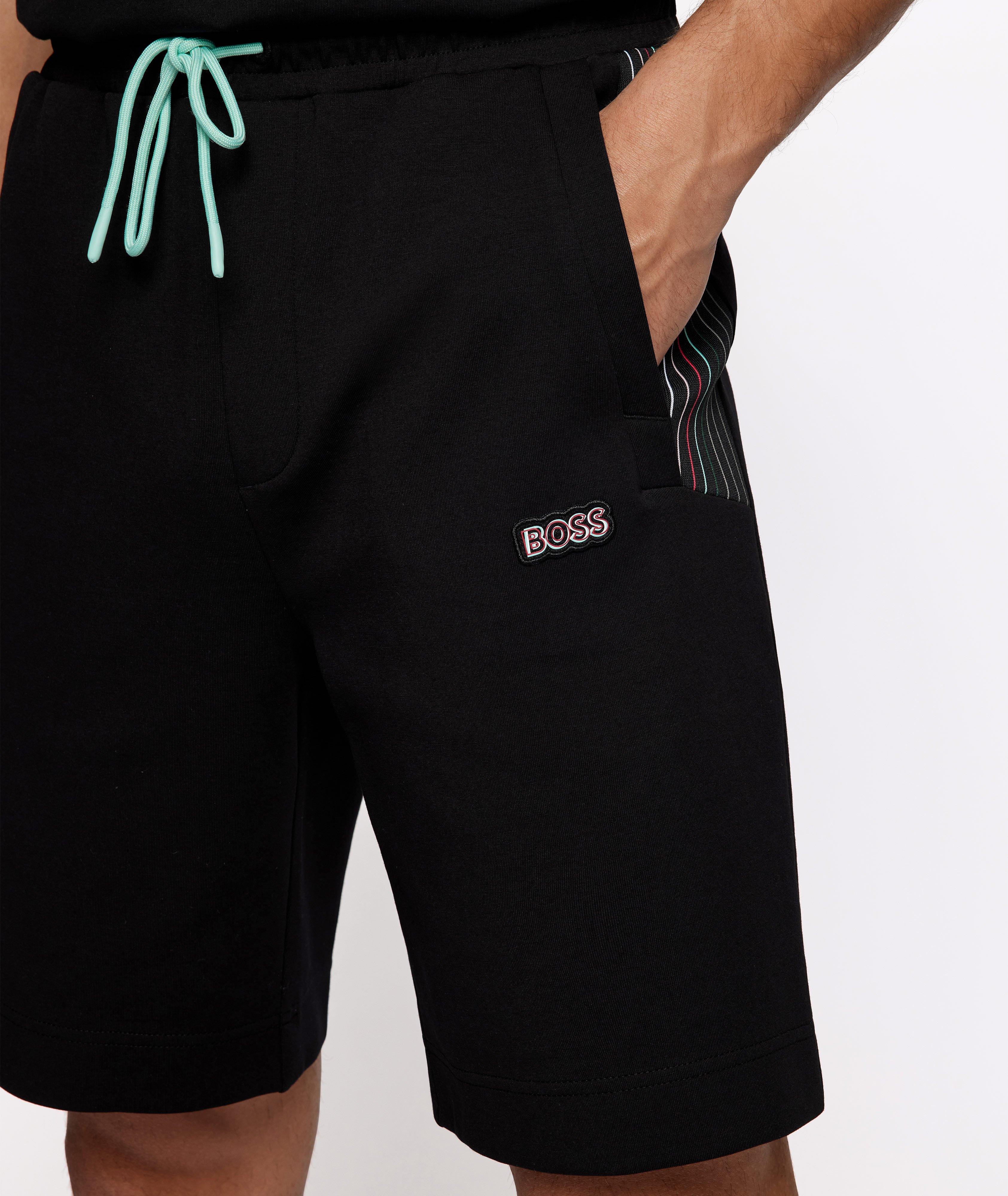 Cotton-Blend Logo Shorts image 4