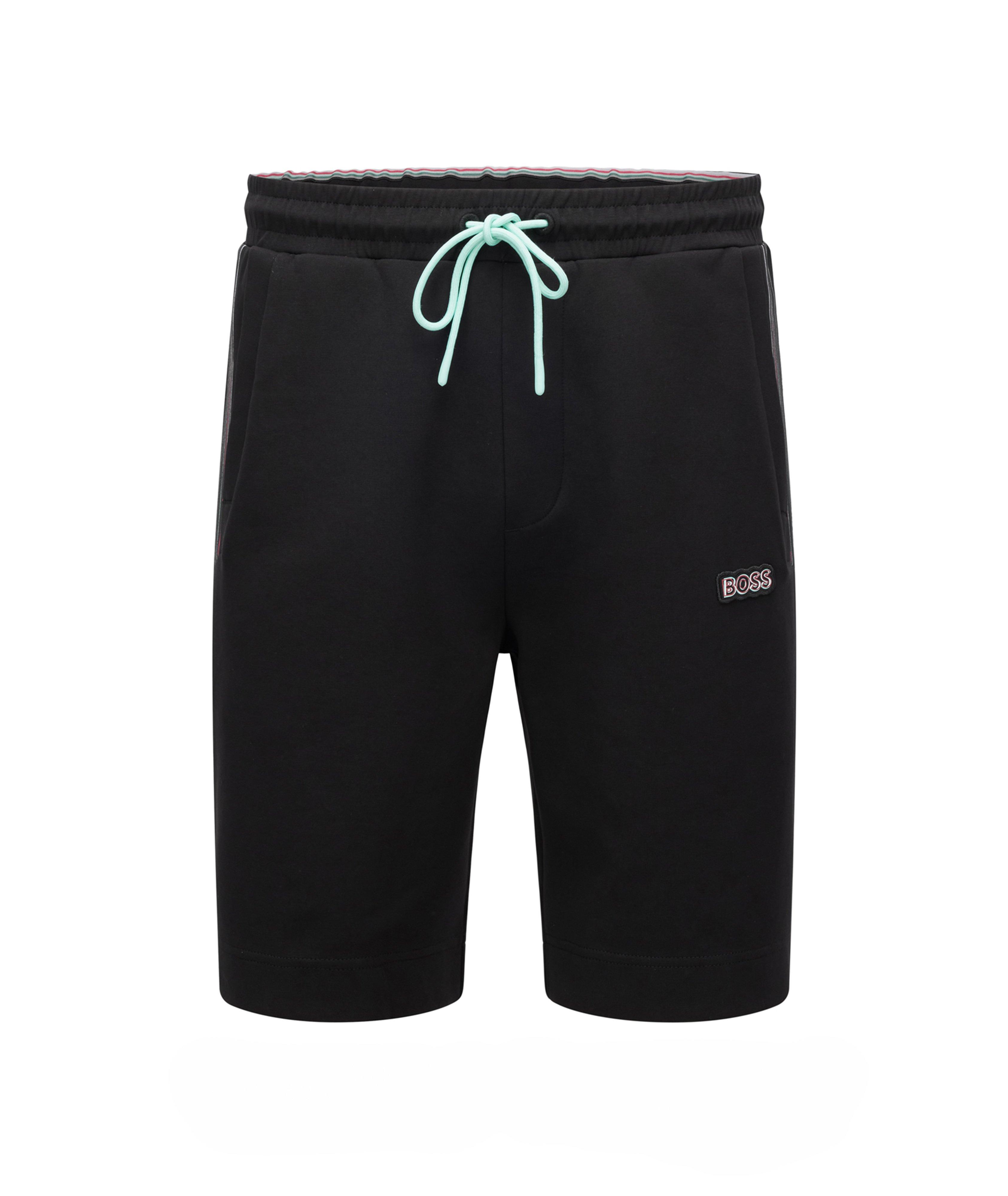 Cotton-Blend Logo Shorts image 0