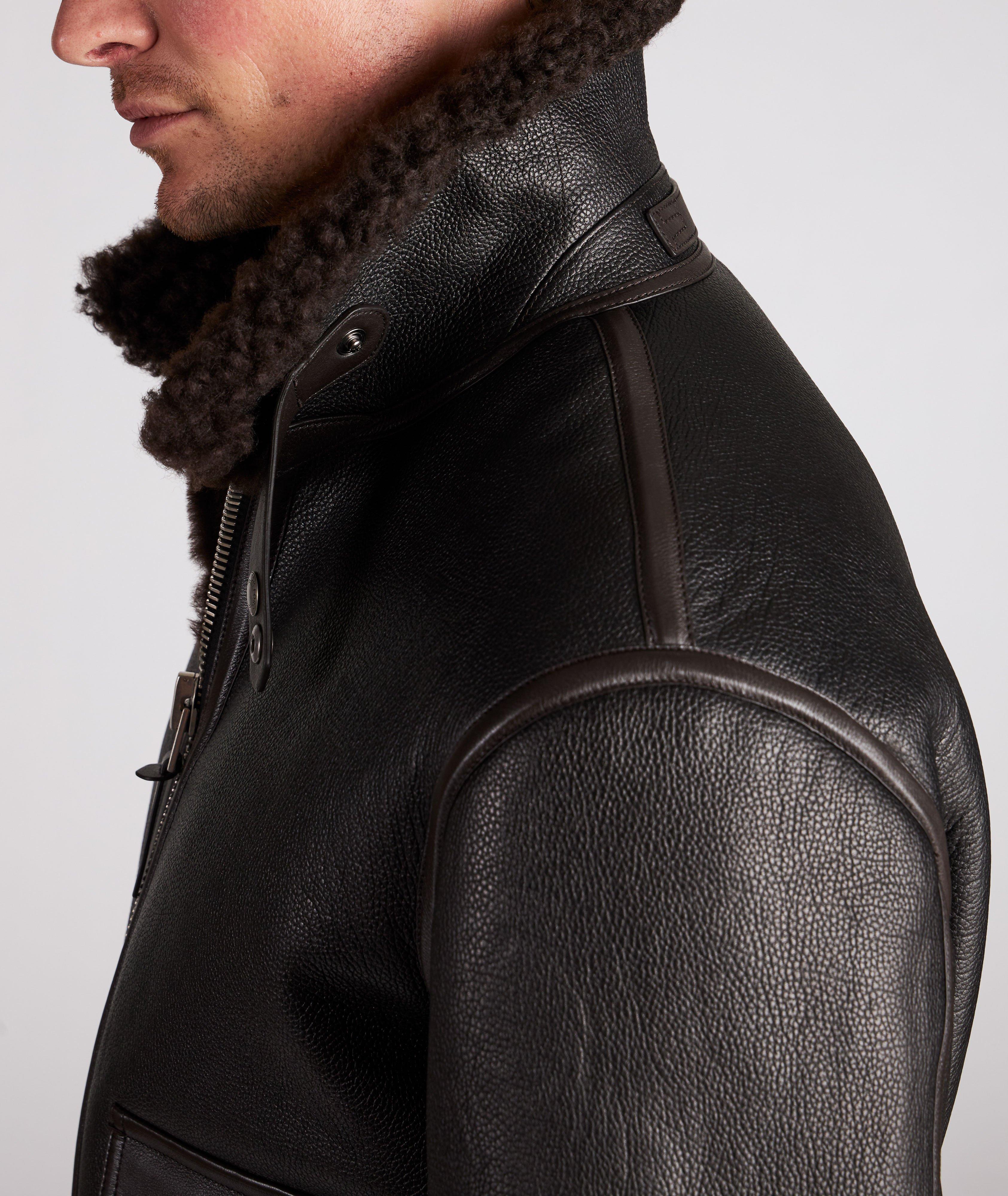 Funnel Neck Shearling Coat