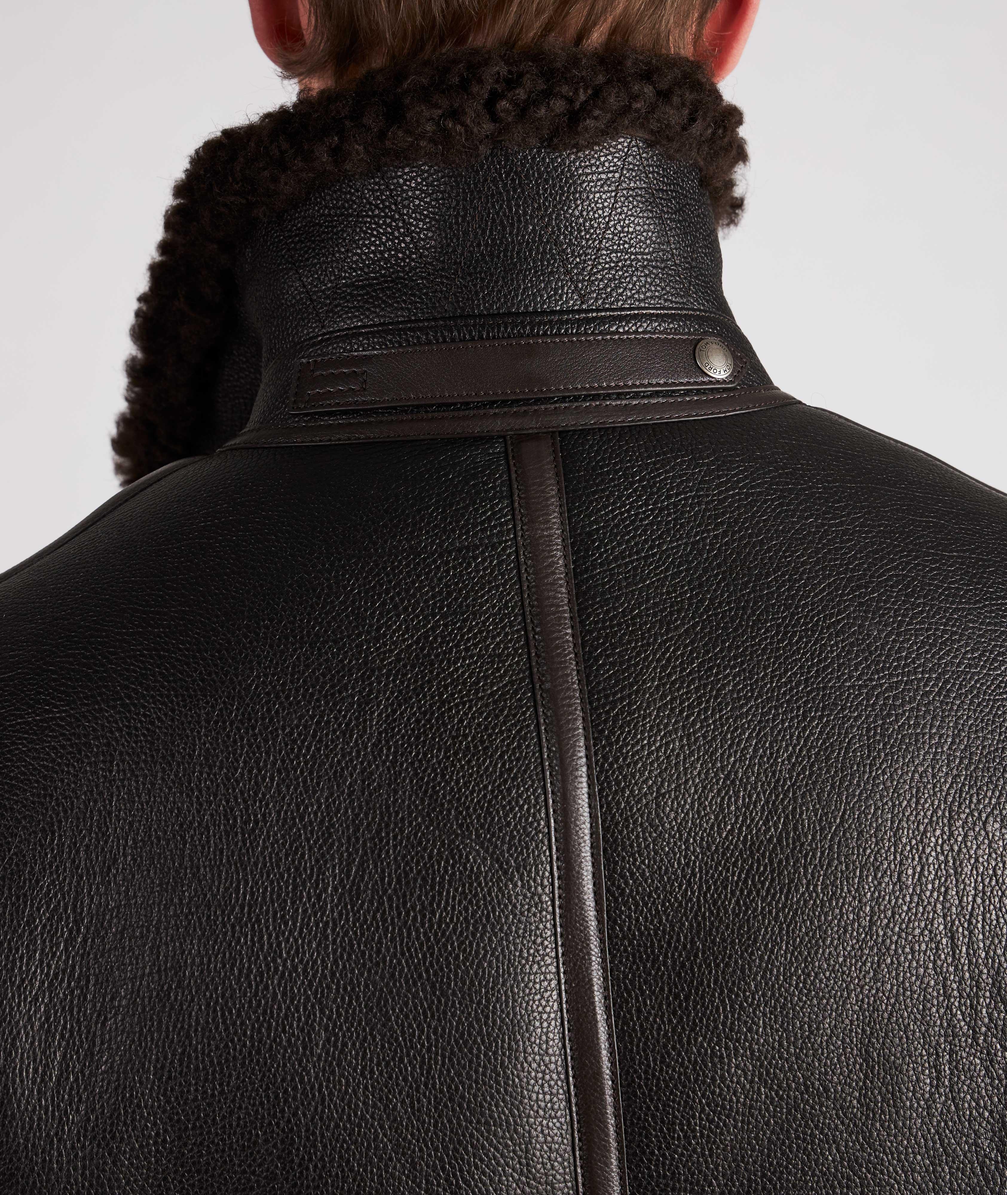 Lambskin Shearling Bomber Jacket image 7