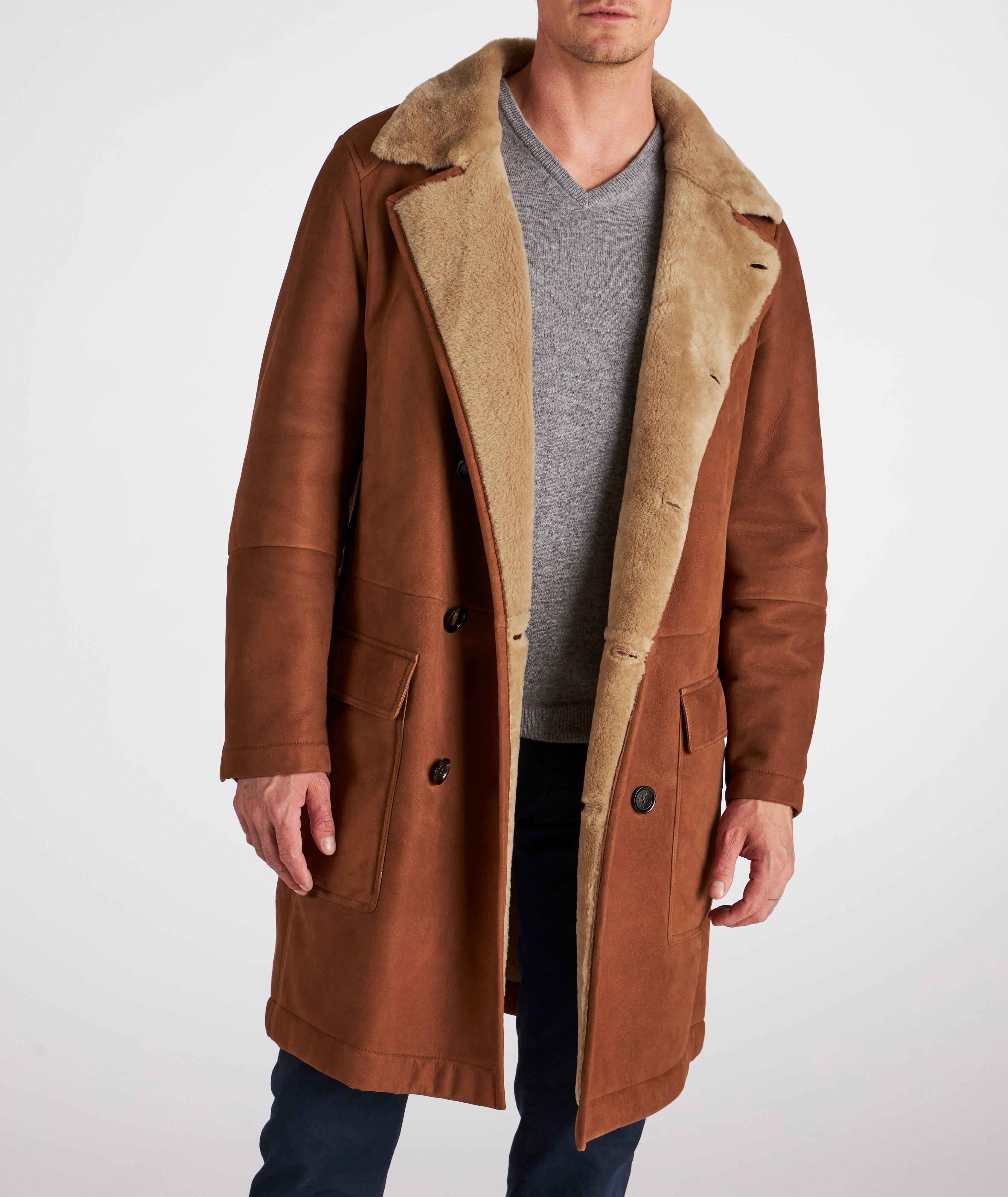 BOSS - Double-breasted trench coat in Italian stretch cotton